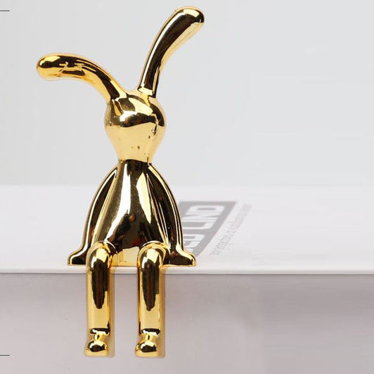 Creative Cartoon Sitting Long Eared Rabbit Ornament Home Decor