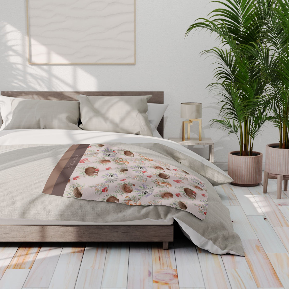 Woodland Critter Fleece Blanket