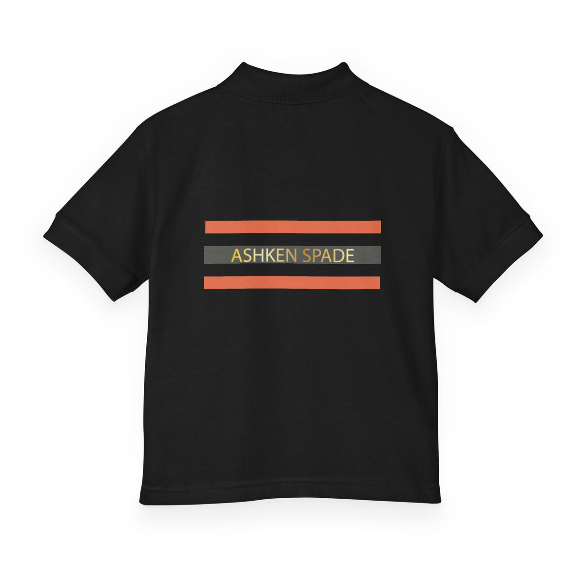 Youth Polo Shirt — 'Ashken Spade' Retro Stripe Chest & Back Logo