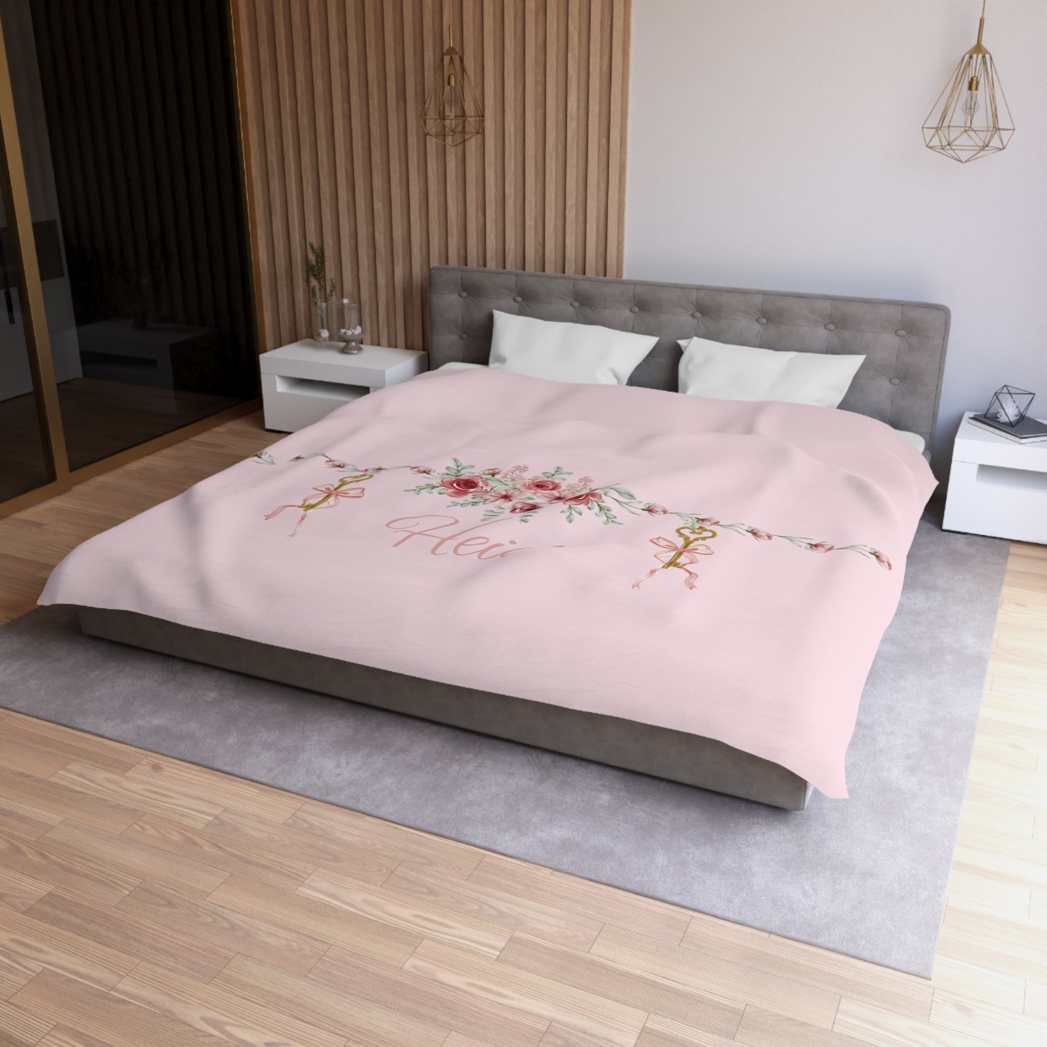 Floral Key Bouquet Duvet Cover