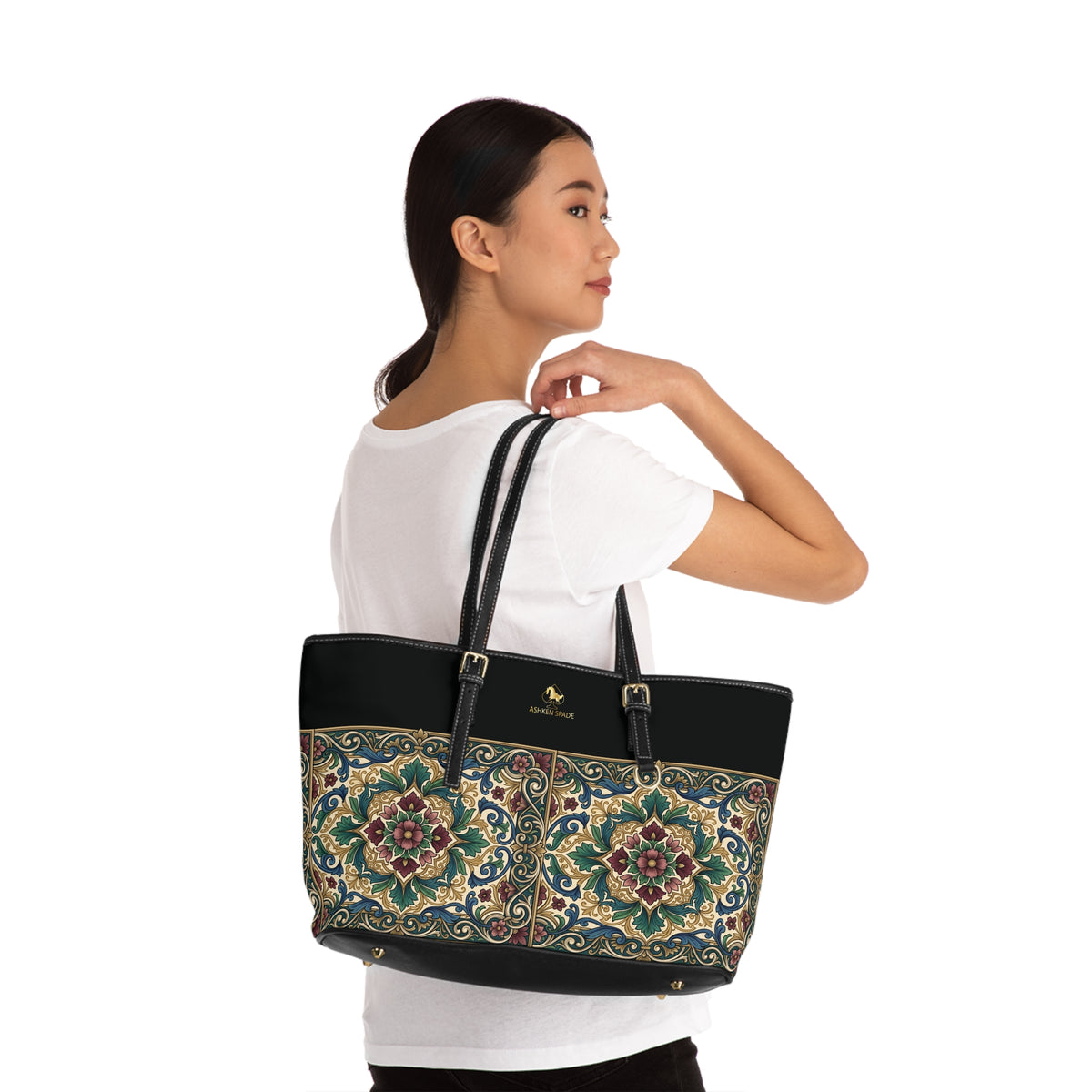 Floral Tile Tote