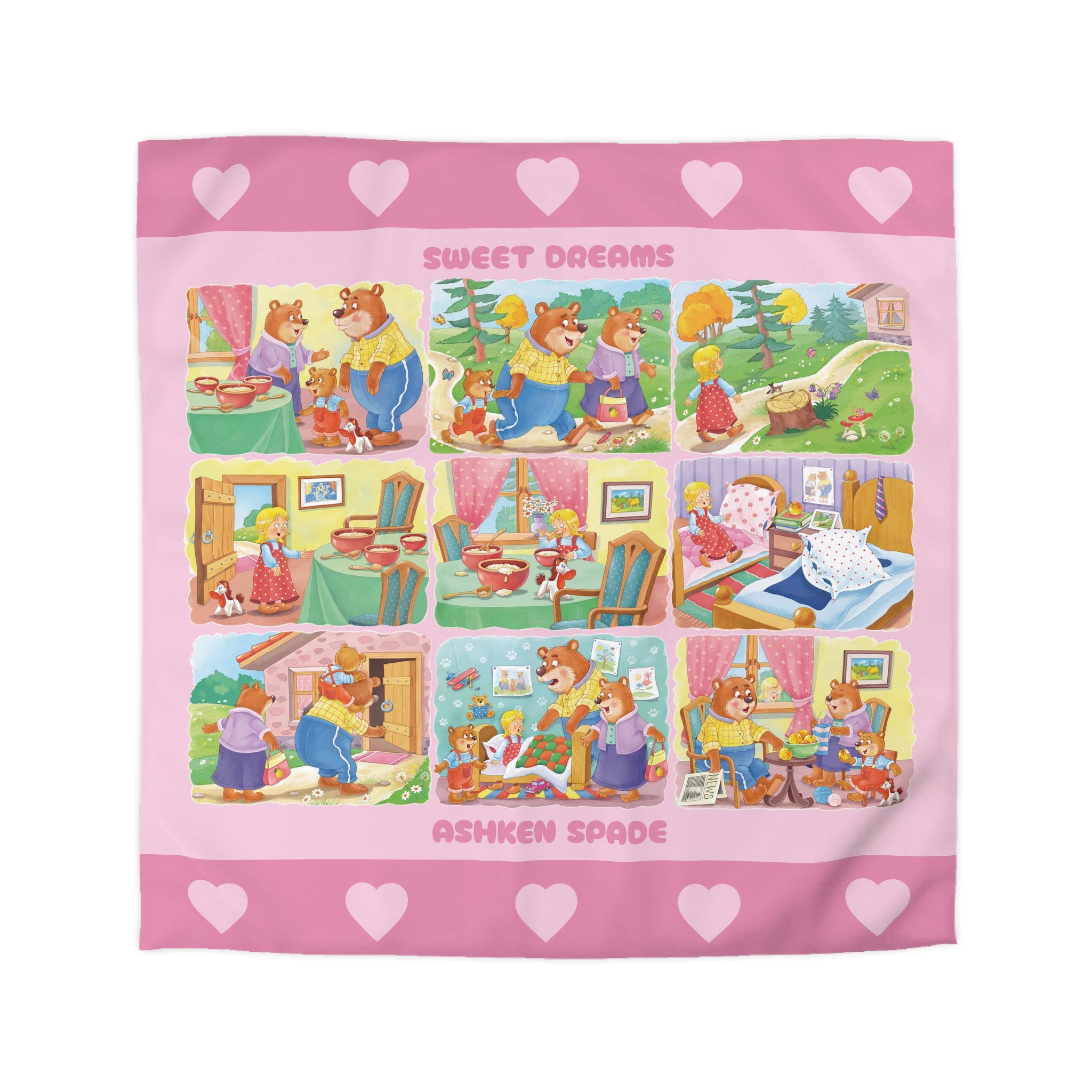 Three Bears Story Duvet Cover