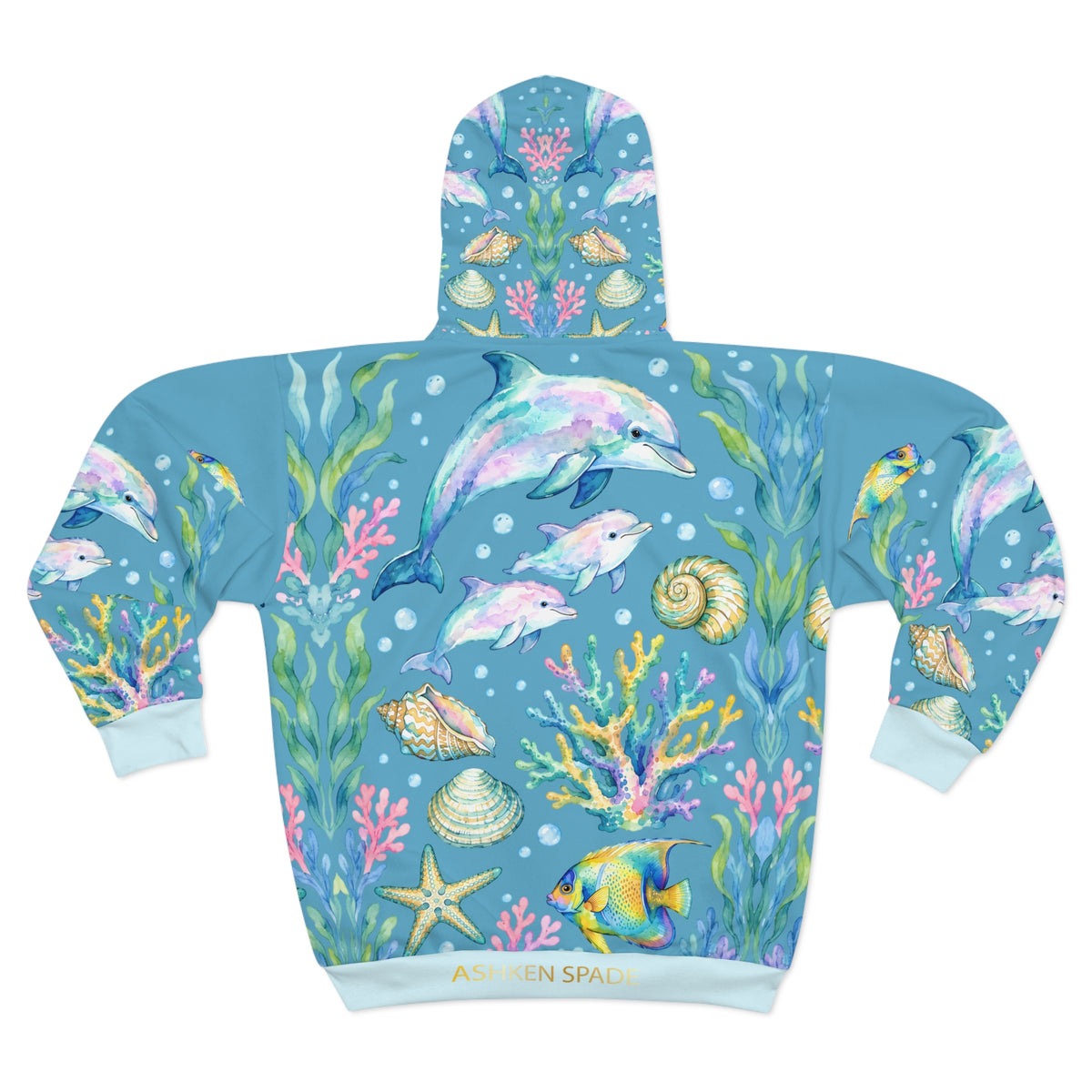 Underwater Dolphin Reef Zip Hoodie
