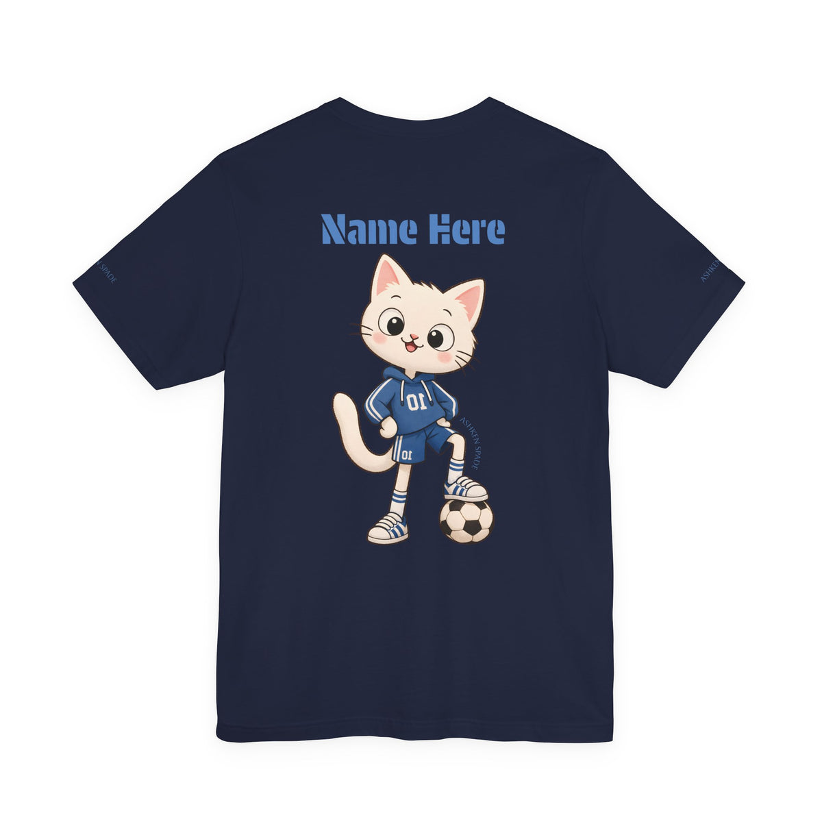 Soccer Cat T-Shirt — Cute 'Goal! Gooooal' Kids & Youth Soccer Tee (Custom Name)