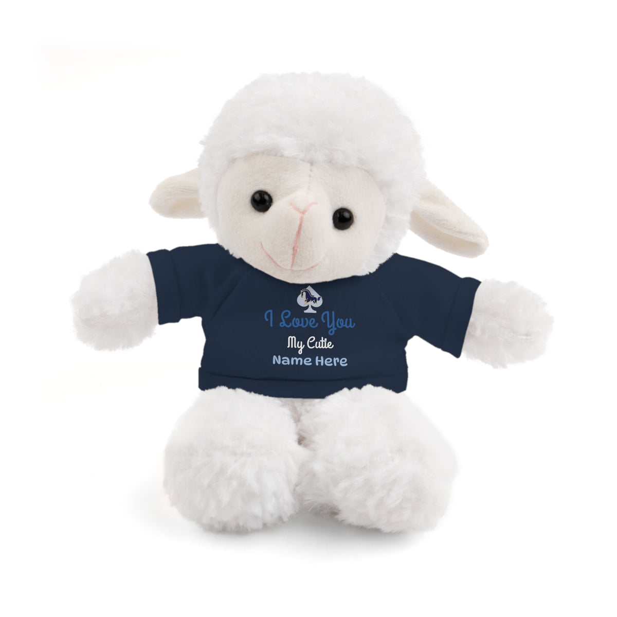 Custom Stuffed Animal with “I Love You” Tee