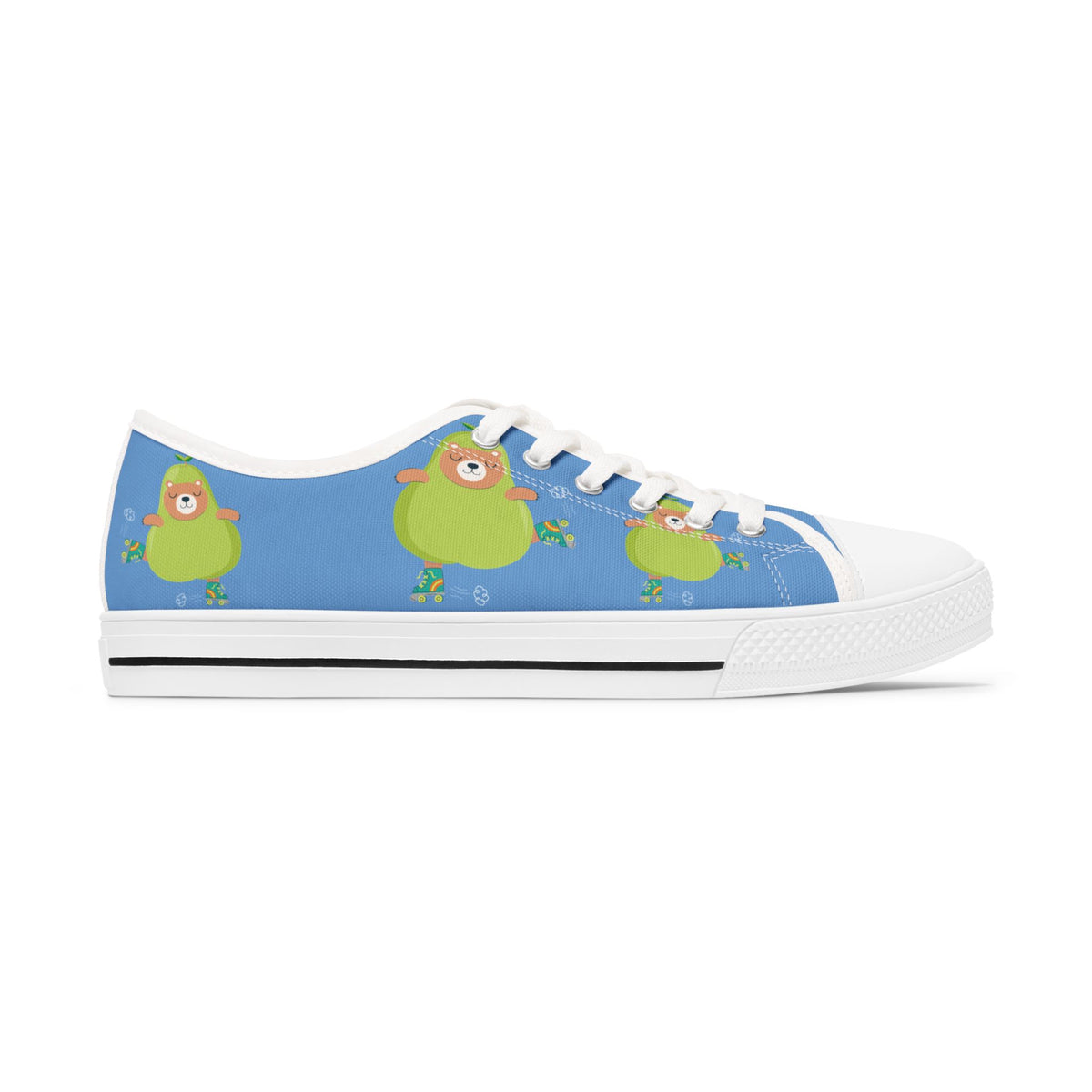Cute Teddy Pear Chick Low Top Sneakers