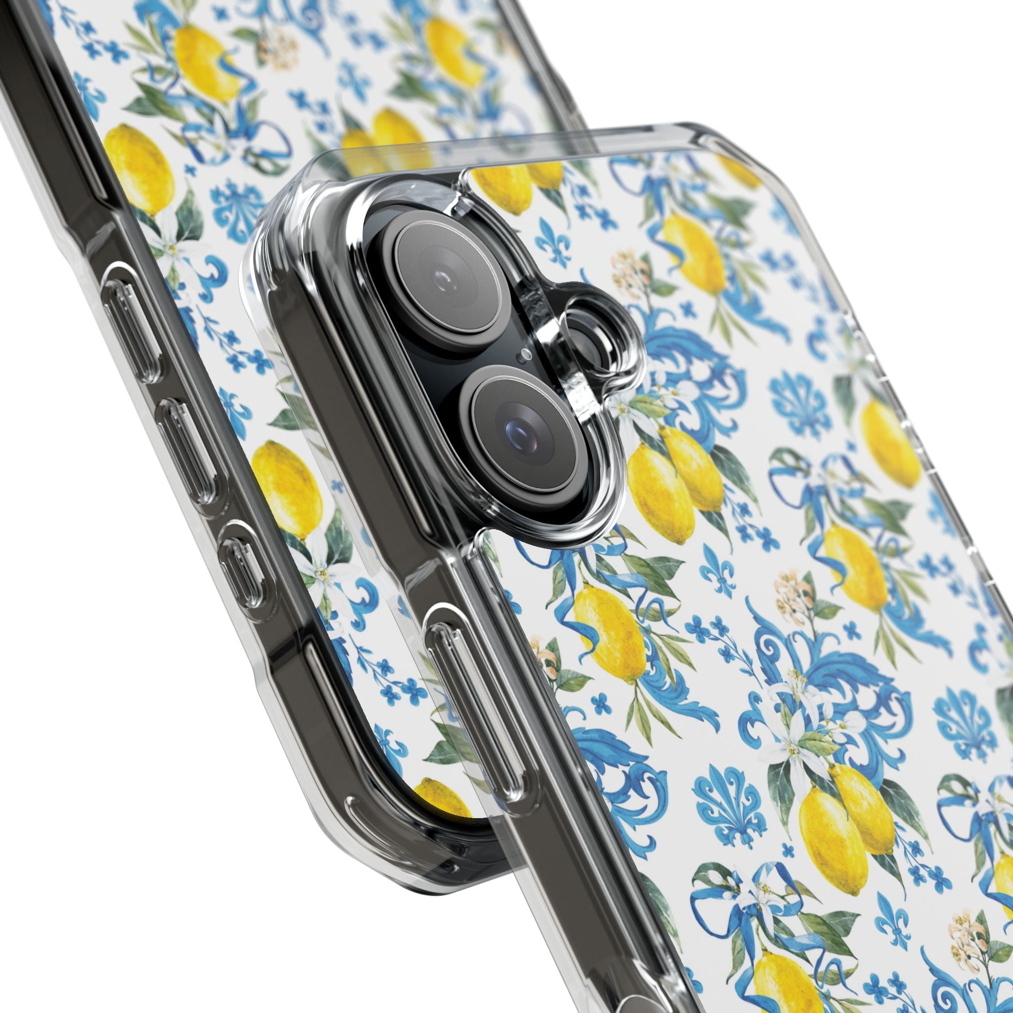 Lemon Charm with Blue Ribbon Magnetic Phone Case