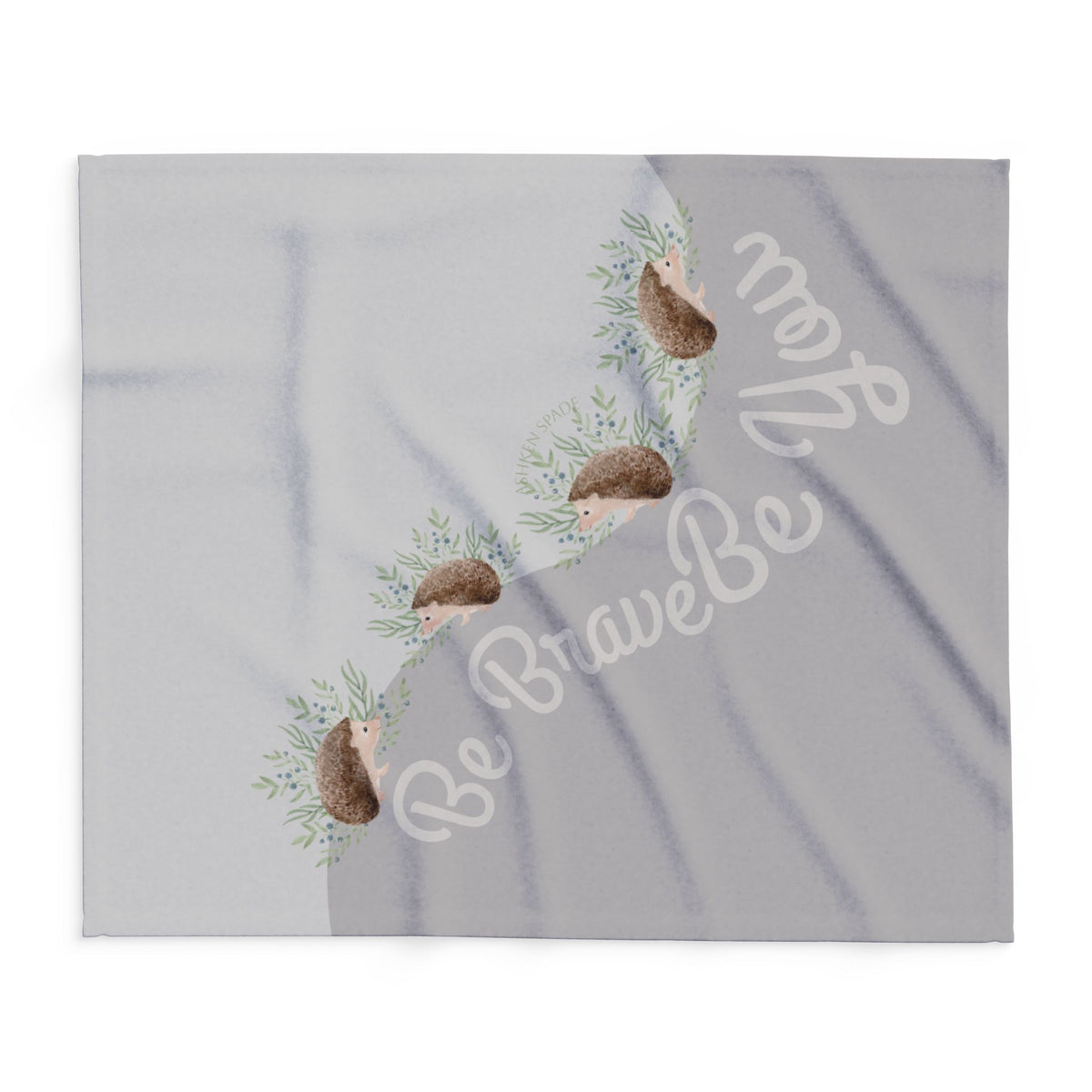 "Be Brave Be You" Cozy Polar Hedgehog Throw