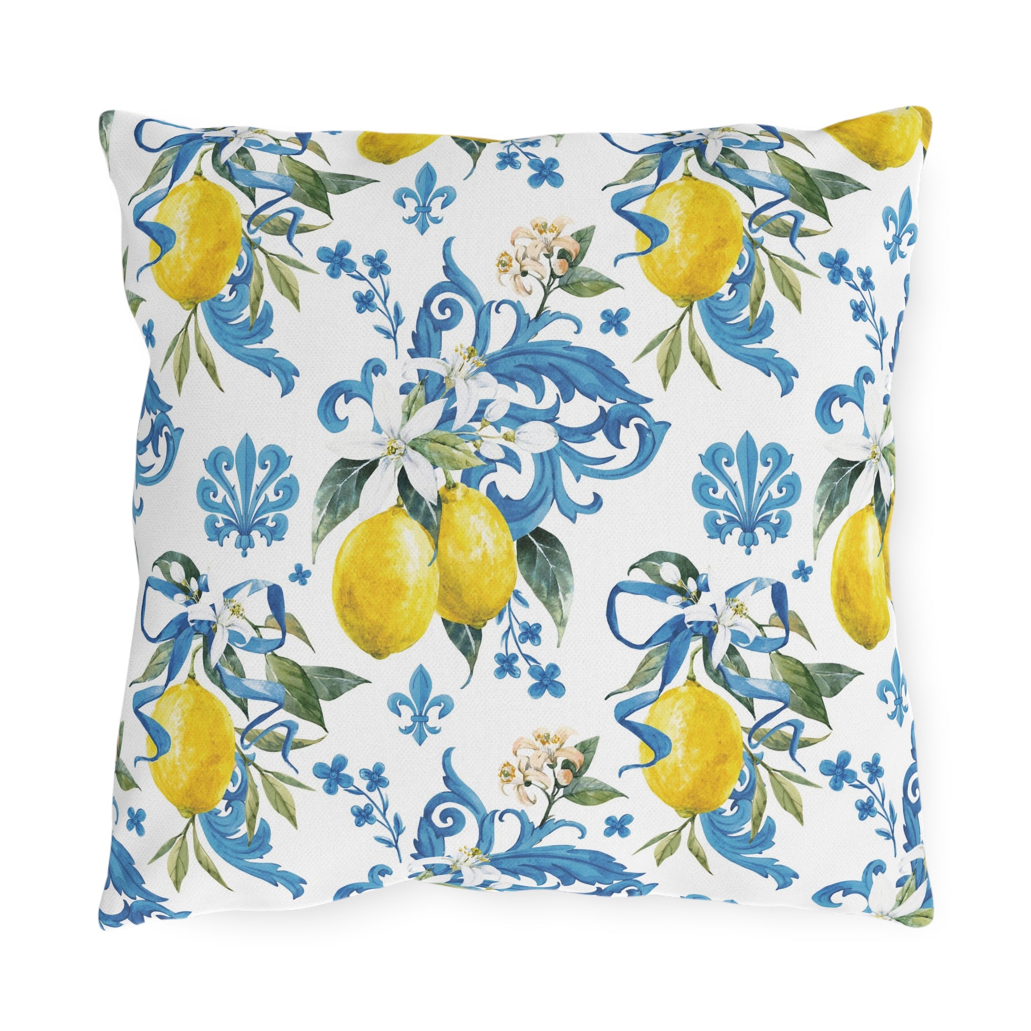 Blue & Yellow Mediterranean Cushion