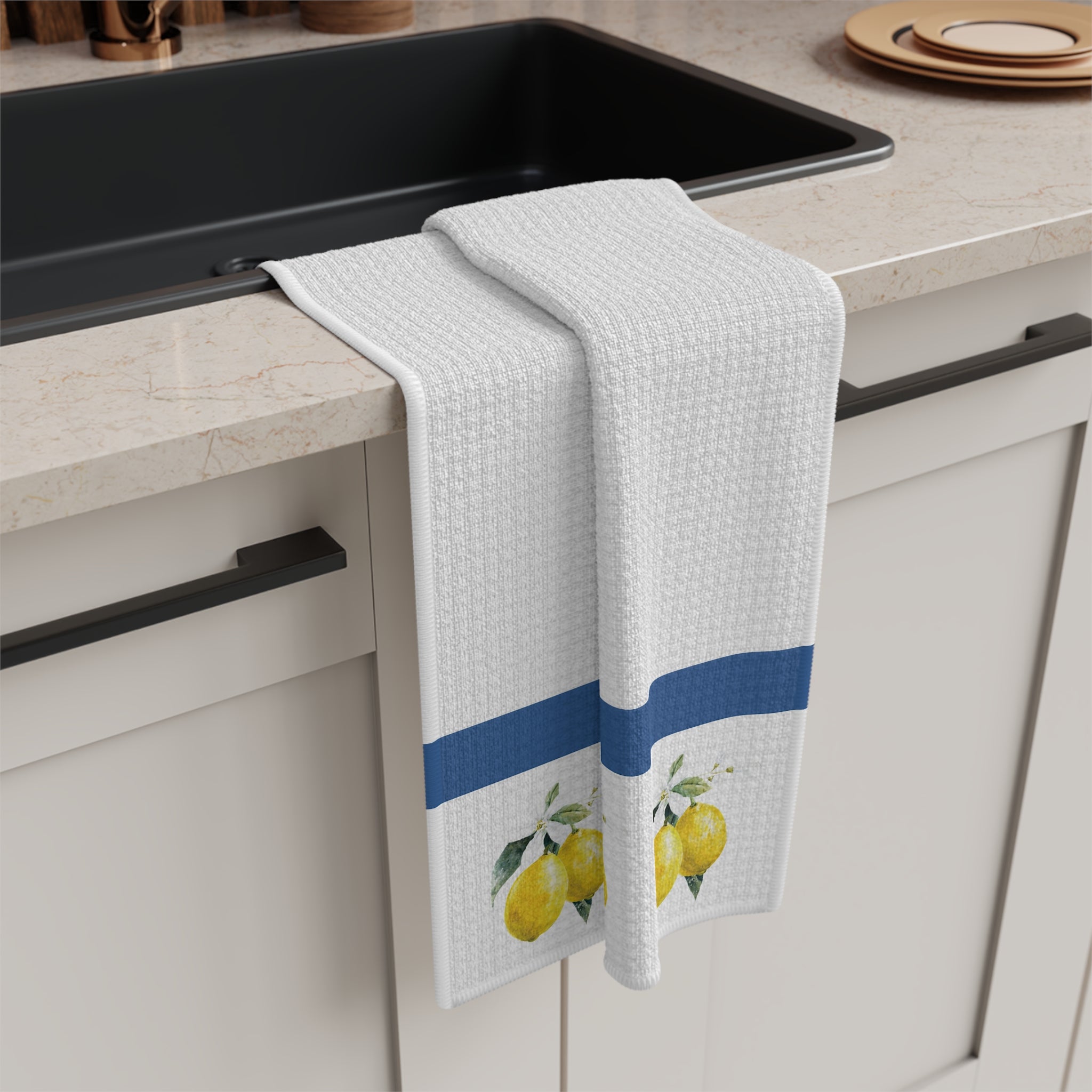 Copy of Lemon & Blue Floral Microfiber Tea Towel