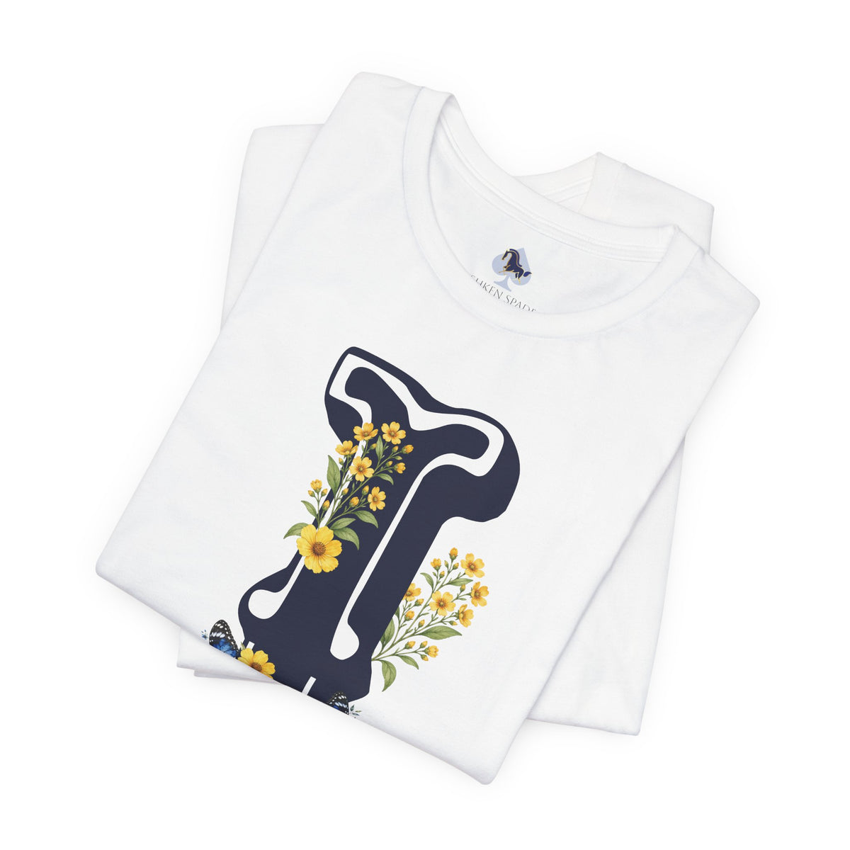 Floral Letter i Monogram T-Shirt