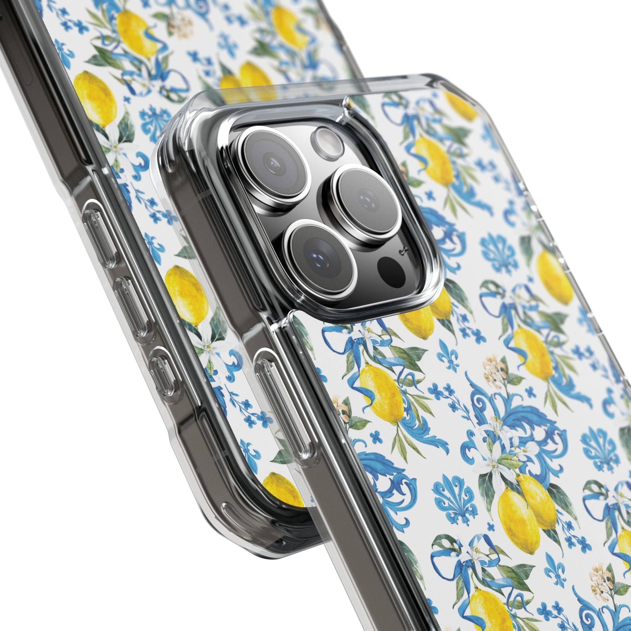 Lemon Charm with Blue Ribbon Magnetic Phone Case