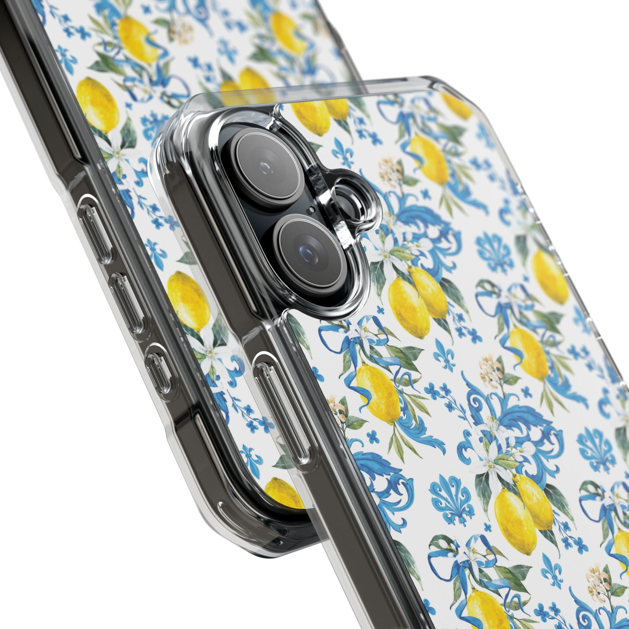 Lemon Charm with Blue Ribbon Magnetic Phone Case