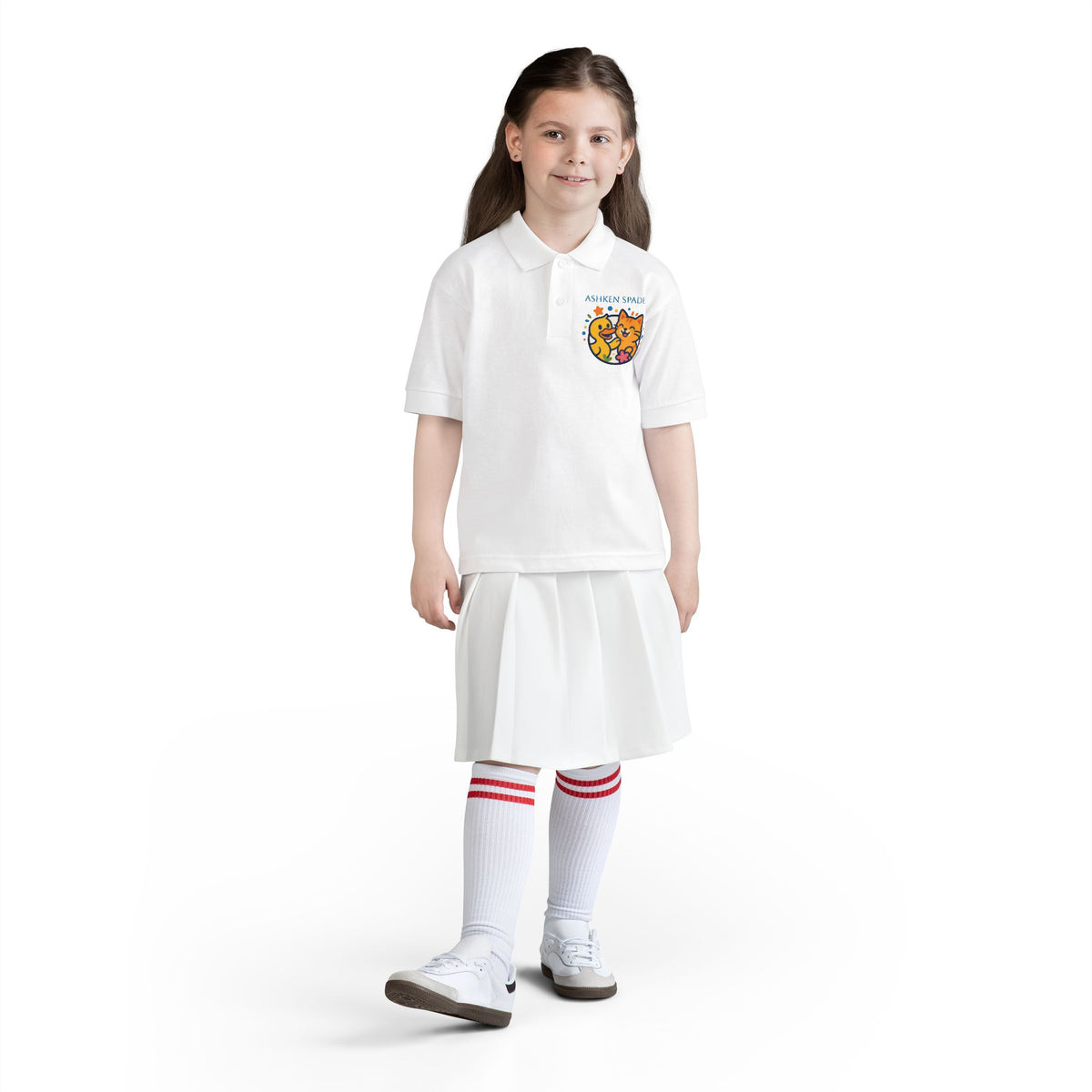 Kids Polo Shirt — Happy Cat & Duck Kids Polo Shirt