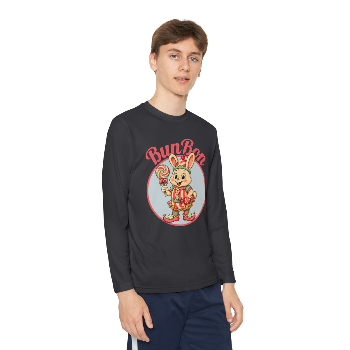 Retro BunBon Bunny Youth Long Sleeve Tee