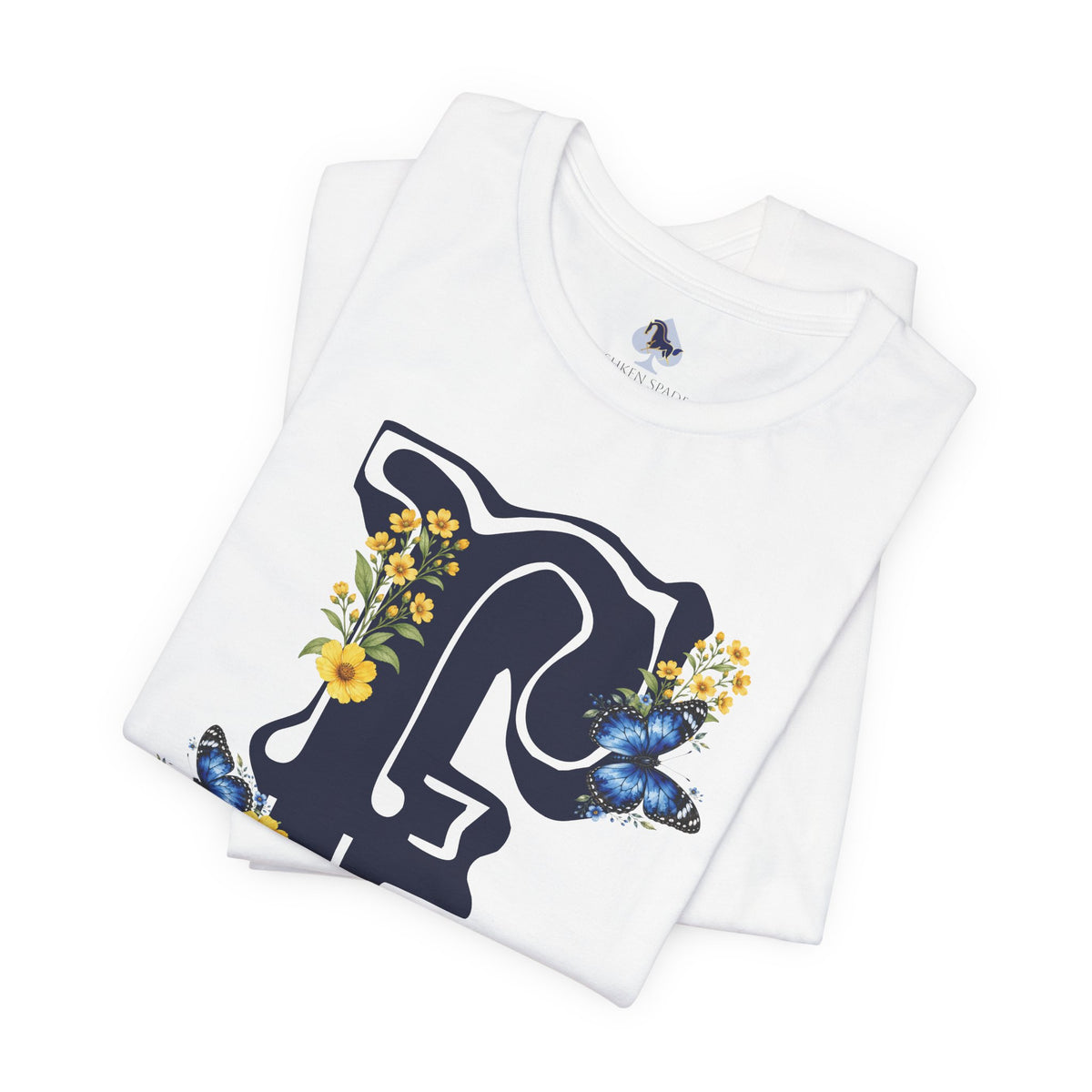 Floral Letter F Monogram T-Shirt
