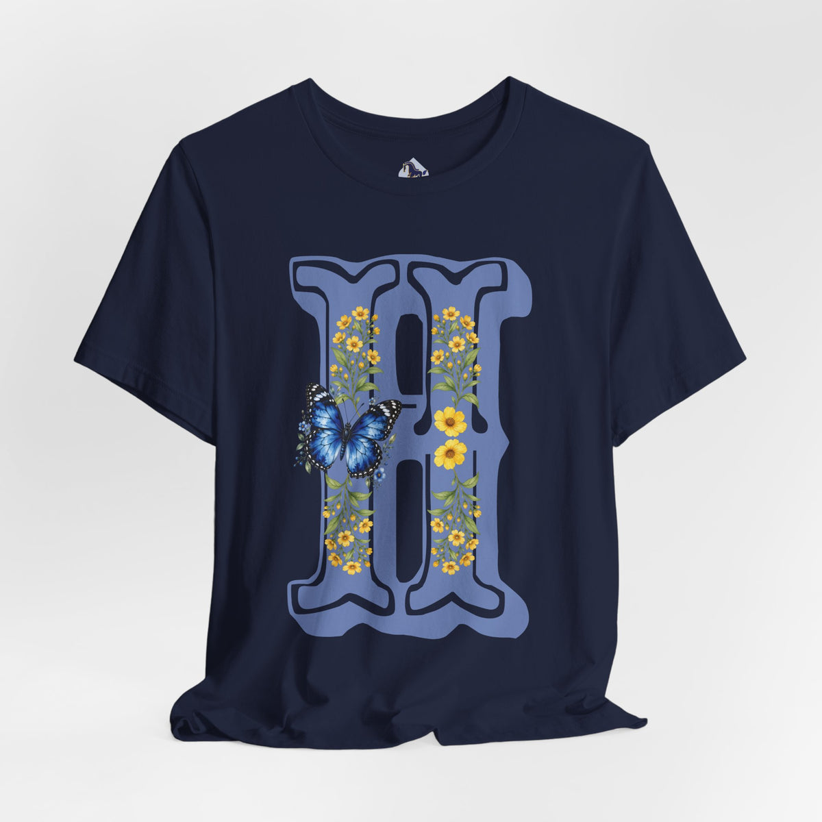 Floral Monogram H Initial Jersey T-Shirt