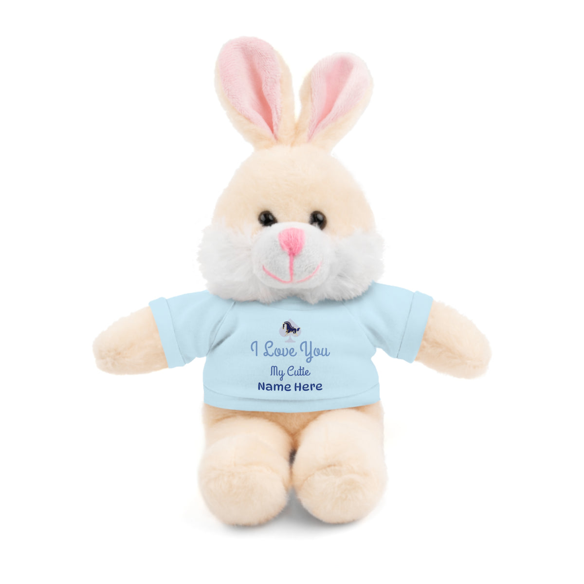 Custom Stuffed Animal with “I Love You” Tee