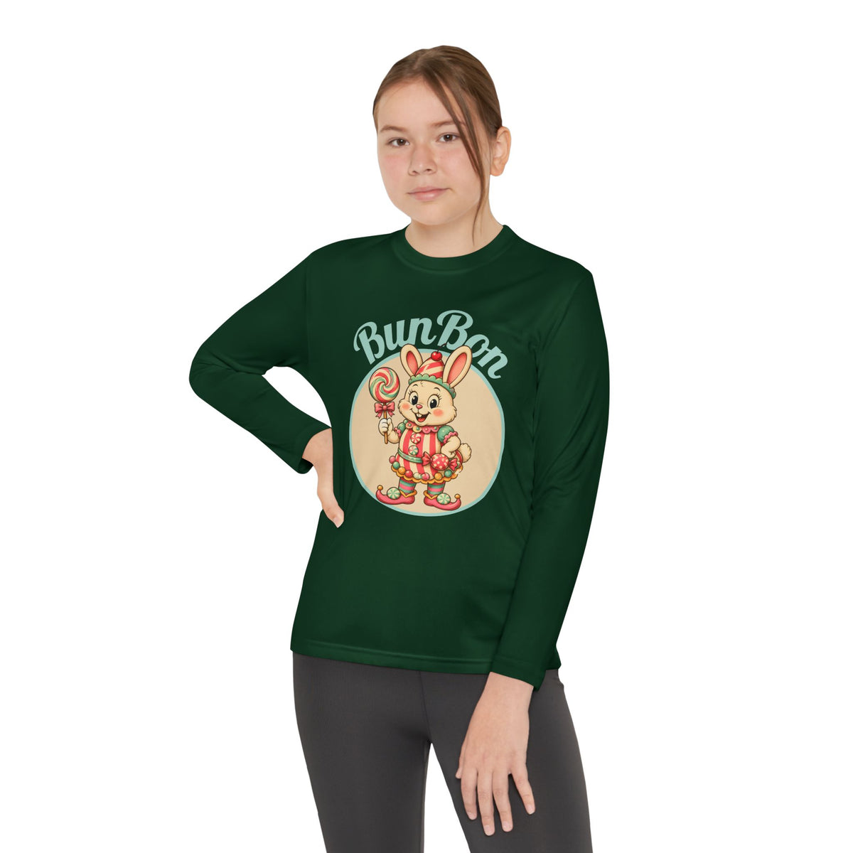 Retro BunBon Bunny Youth Long Sleeve Tee