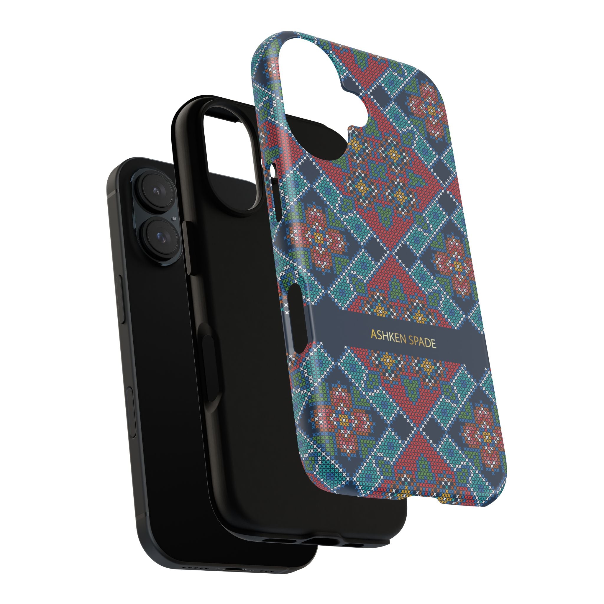 Floral Cross Stitch Phone Case