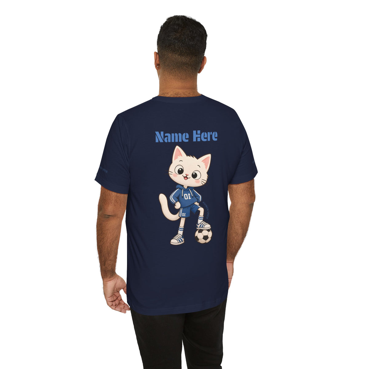 Soccer Cat T-Shirt — Cute 'Goal! Gooooal' Kids & Youth Soccer Tee (Custom Name)