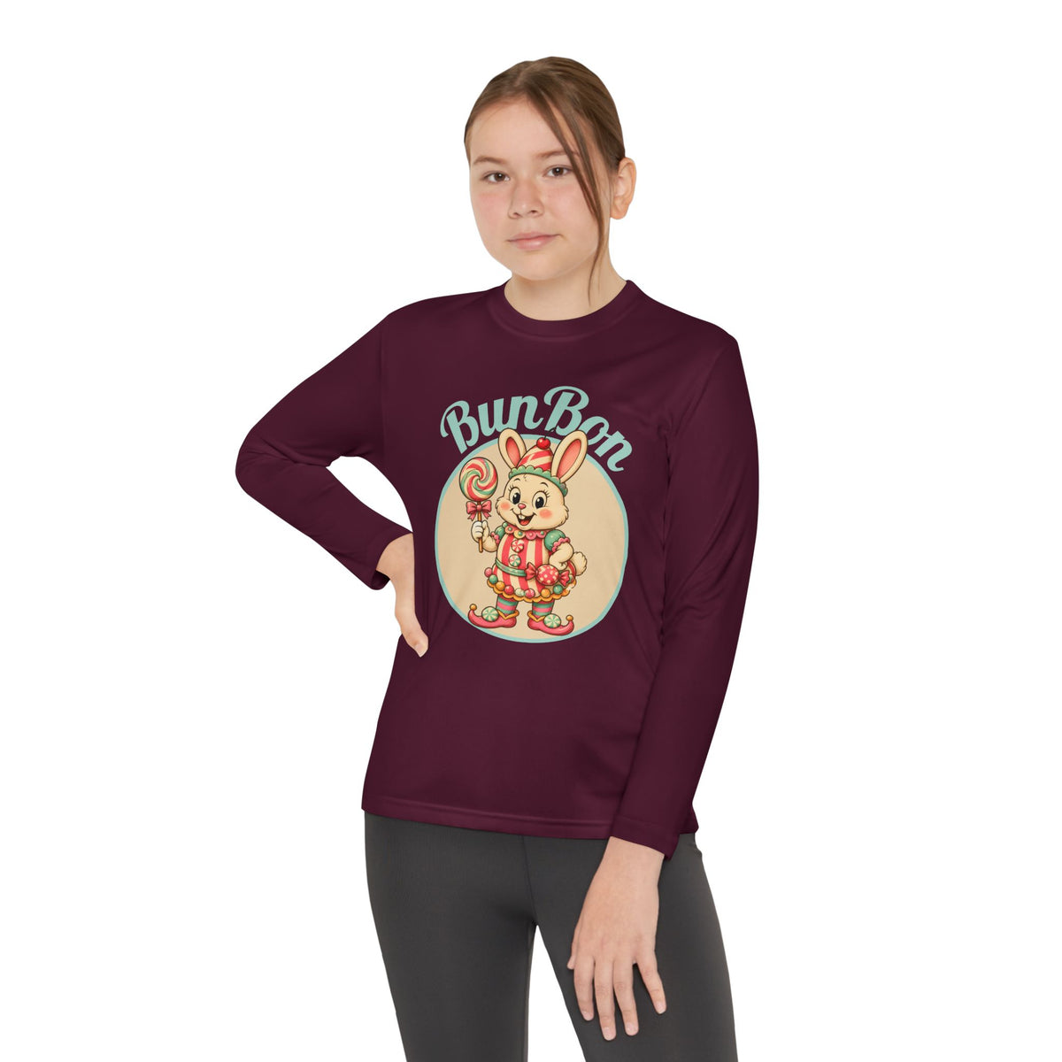 Retro BunBon Bunny Youth Long Sleeve Tee