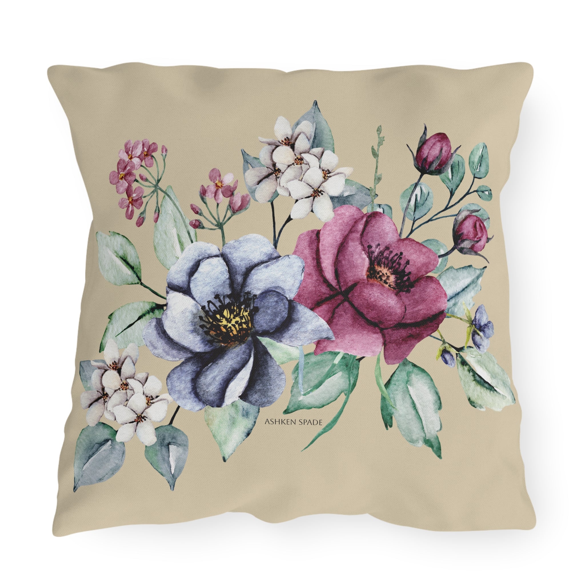 Copy of Gray Cushion With Flower