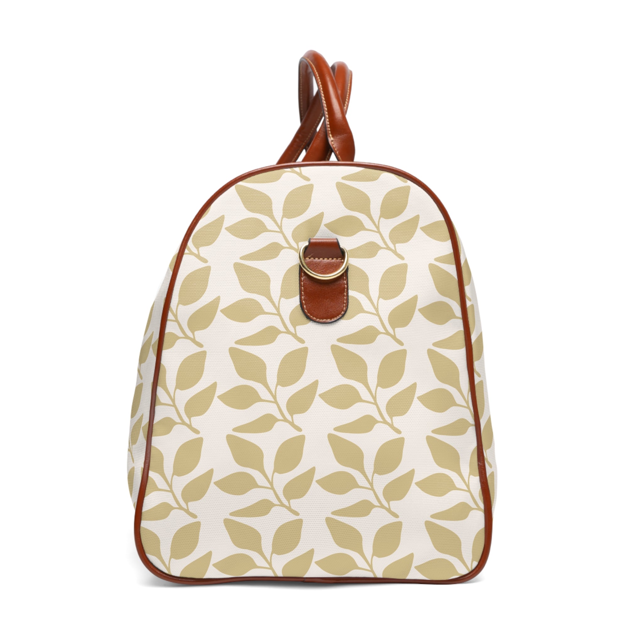 Travel Duffel with Leaf Background