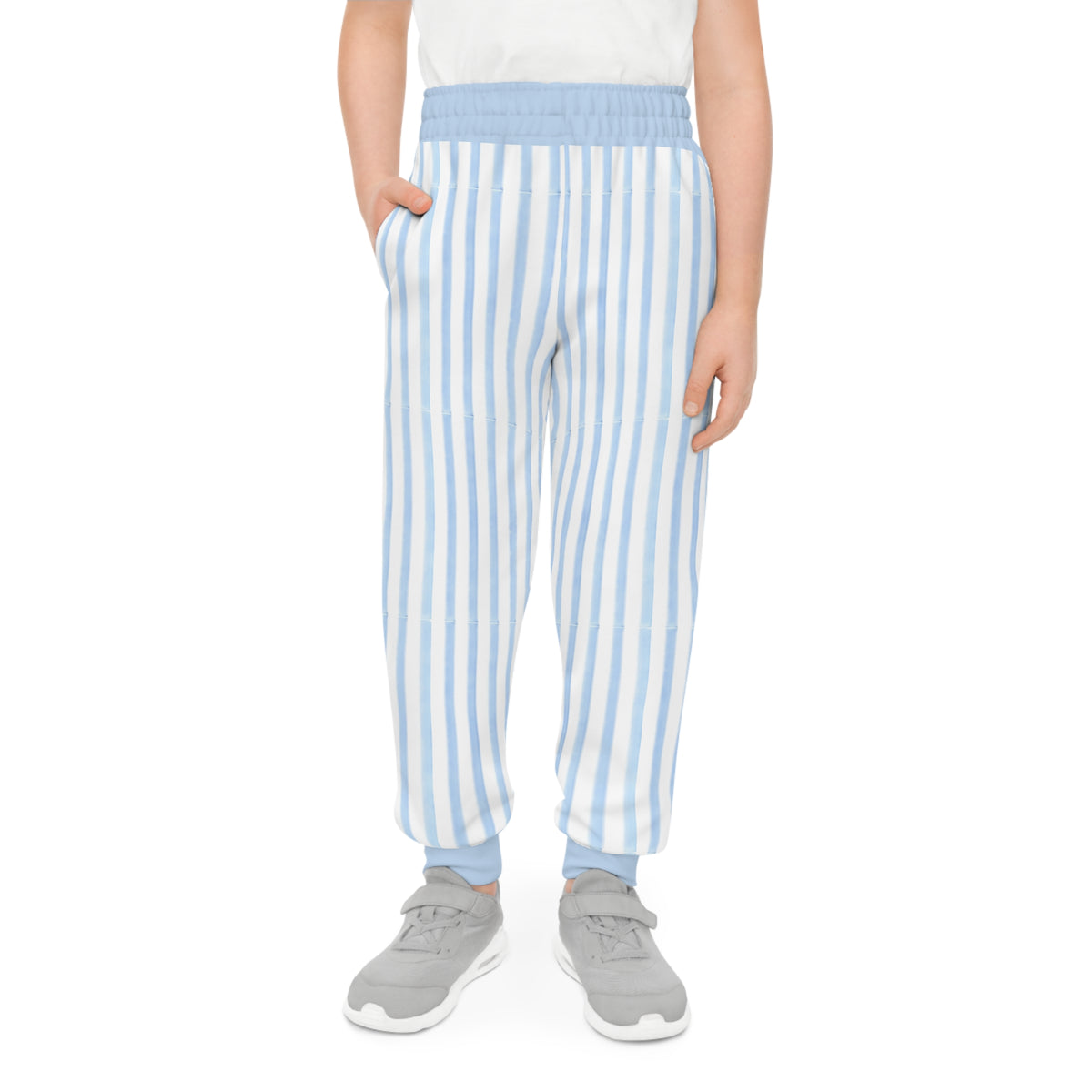 Ashkin Spady Blue and White Striped Youth Joggers