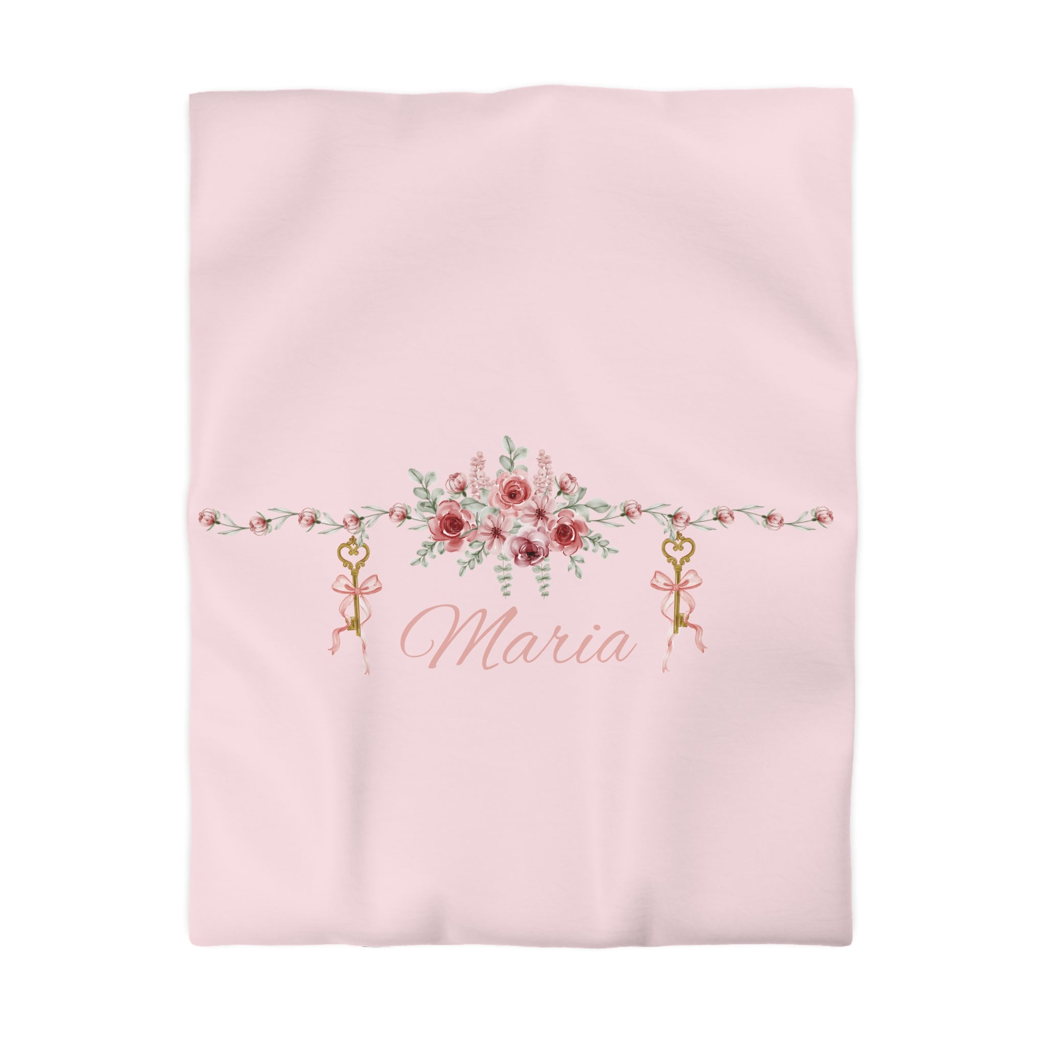 Floral Key Bouquet Duvet Cover