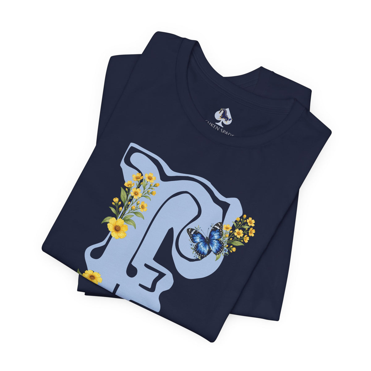 Floral Letter F Monogram T-Shirt