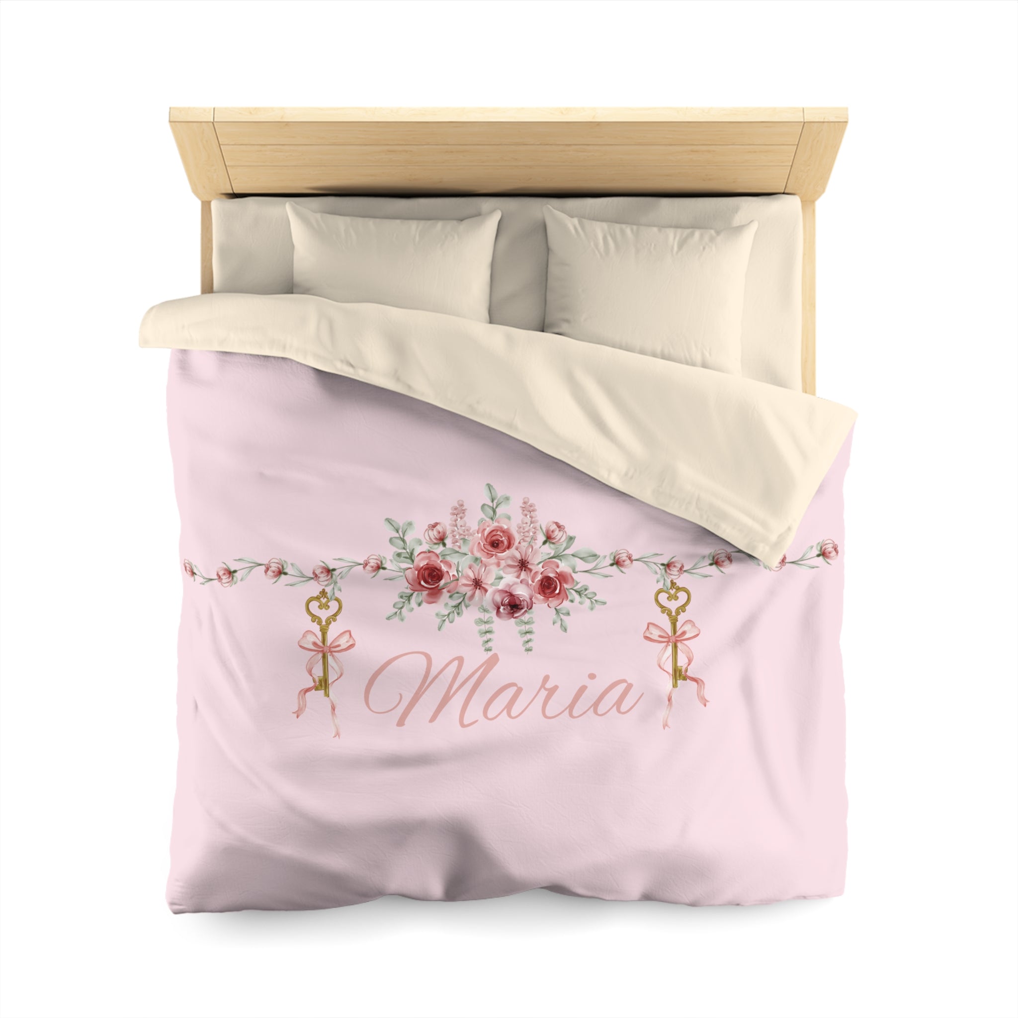 Floral Key Bouquet Duvet Cover