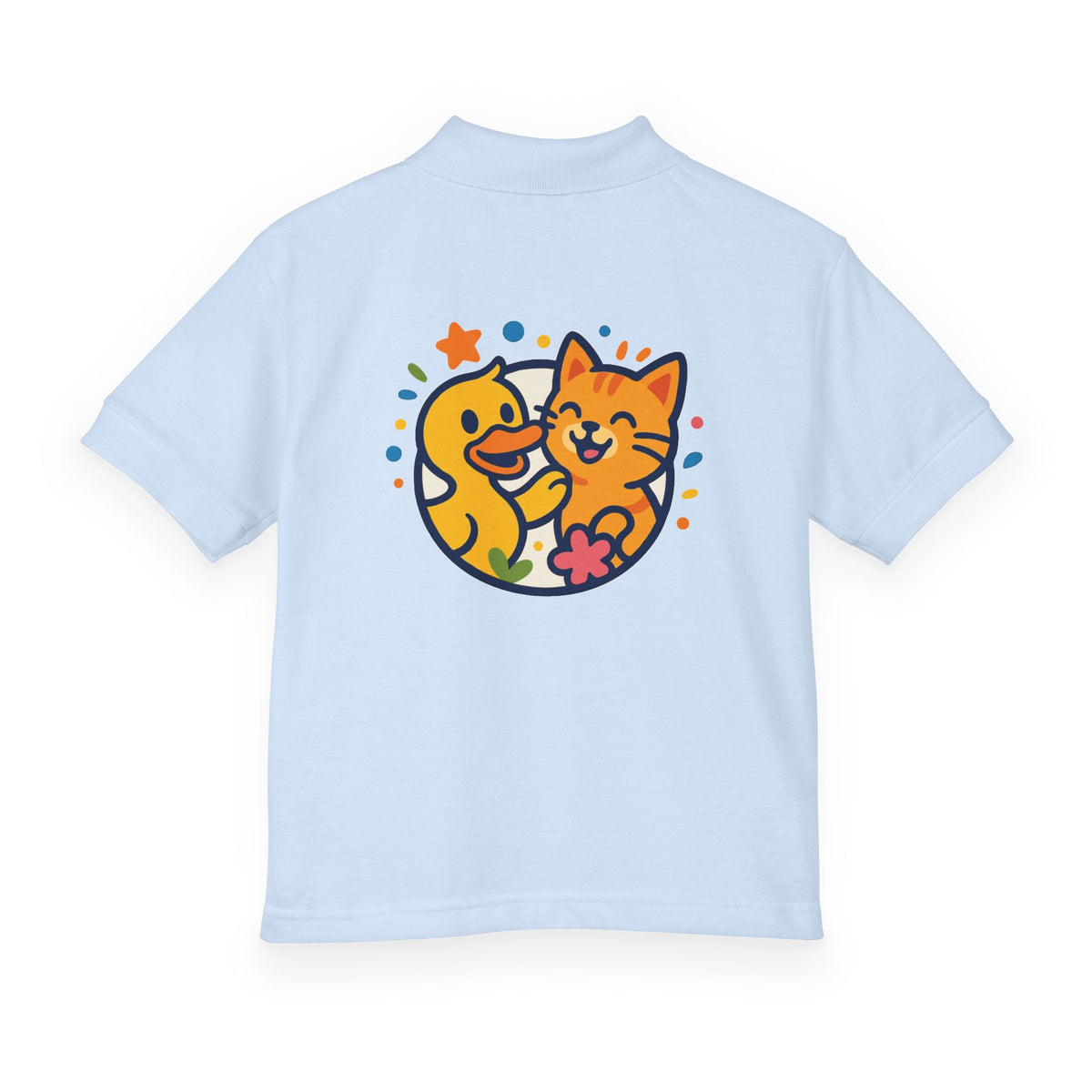 Kids Polo Shirt — Happy Cat & Duck Kids Polo Shirt