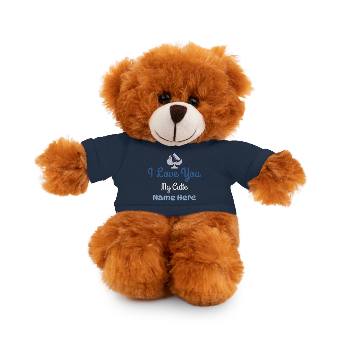 Custom Stuffed Animal with “I Love You” Tee