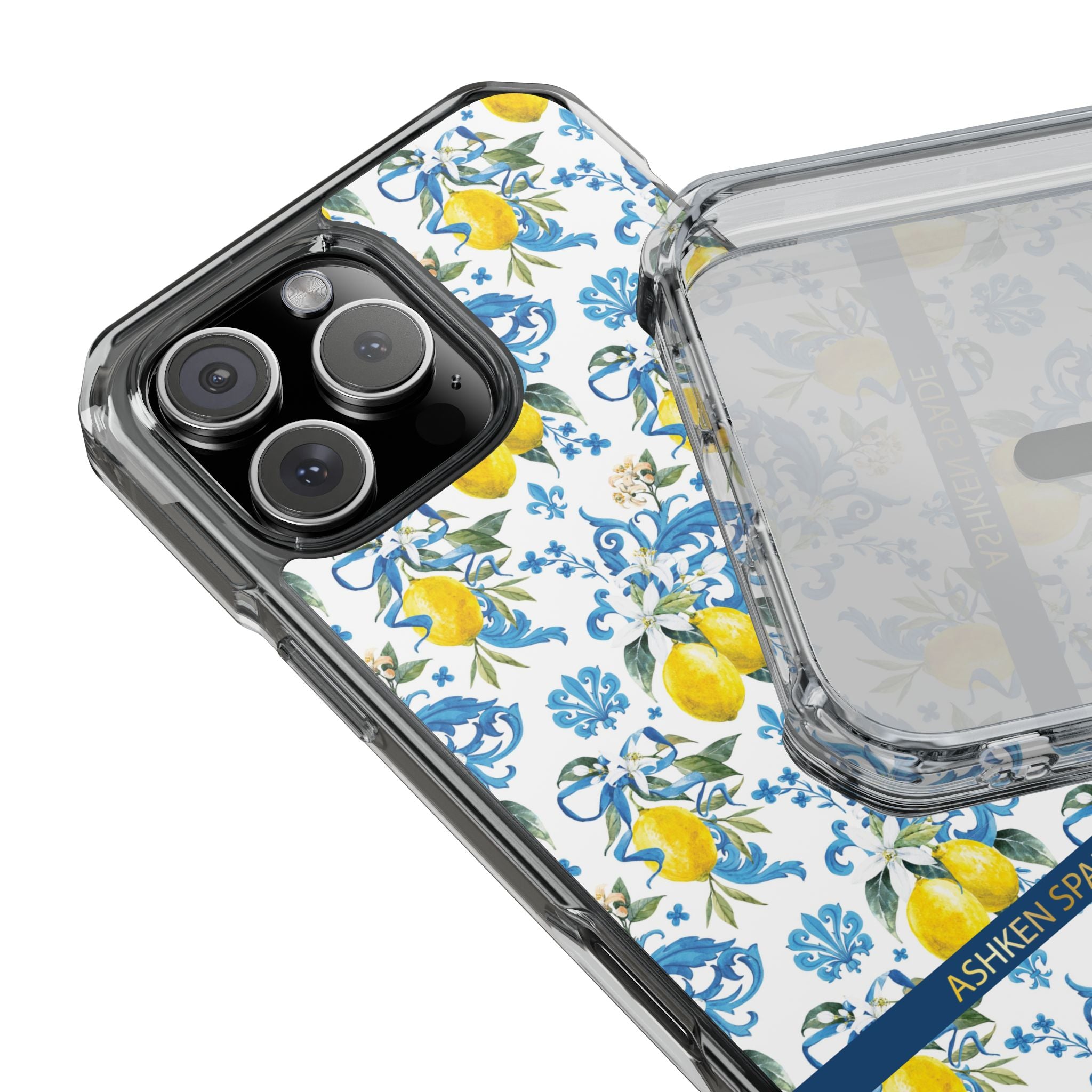 Lemon Charm with Blue Ribbon Magnetic Phone Case