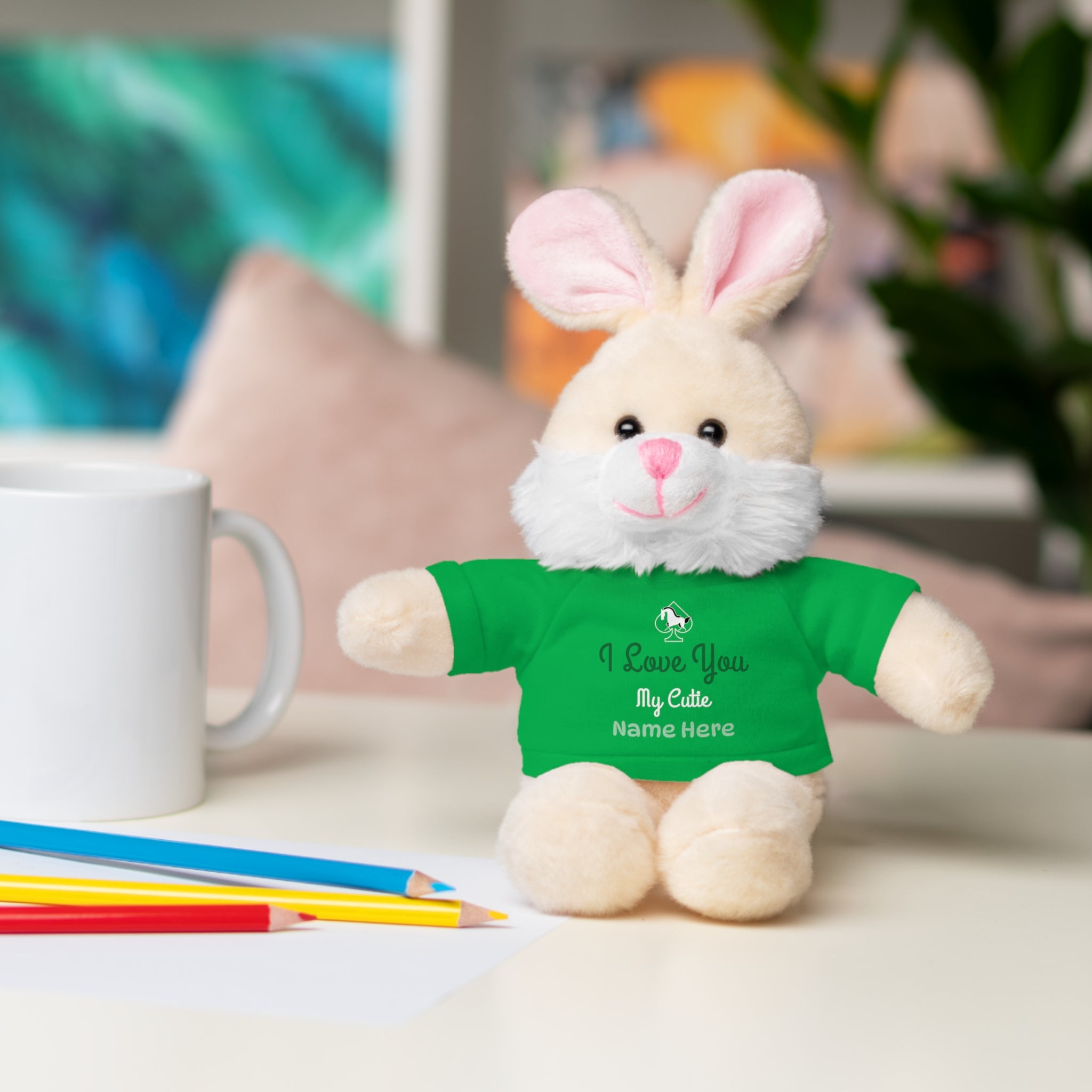 Personalized Teddy Bear with "I Love You" Tee