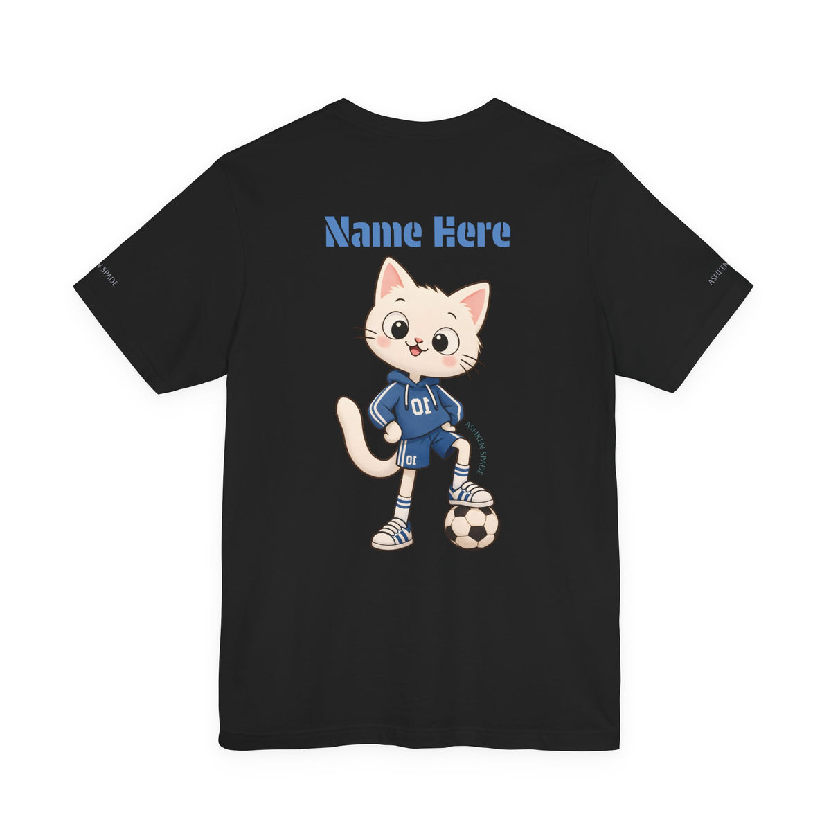 Soccer Cat T-Shirt — Cute 'Goal! Gooooal' Kids & Youth Soccer Tee (Custom Name)