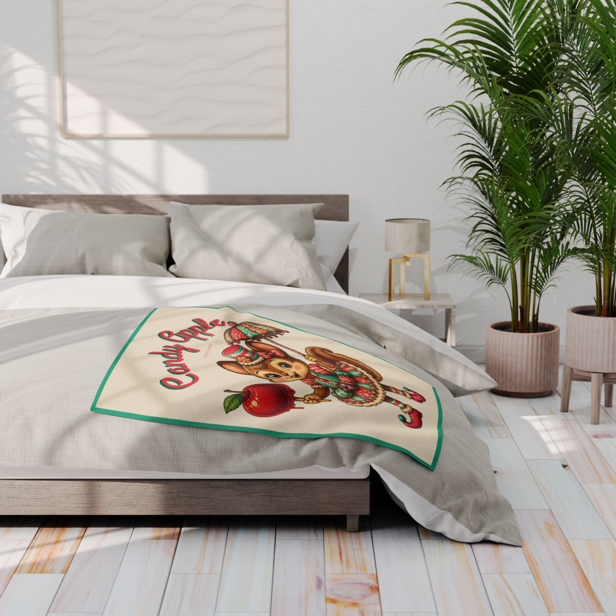 Retro LolliSquirl With  Candy Apple Fleece Blanket