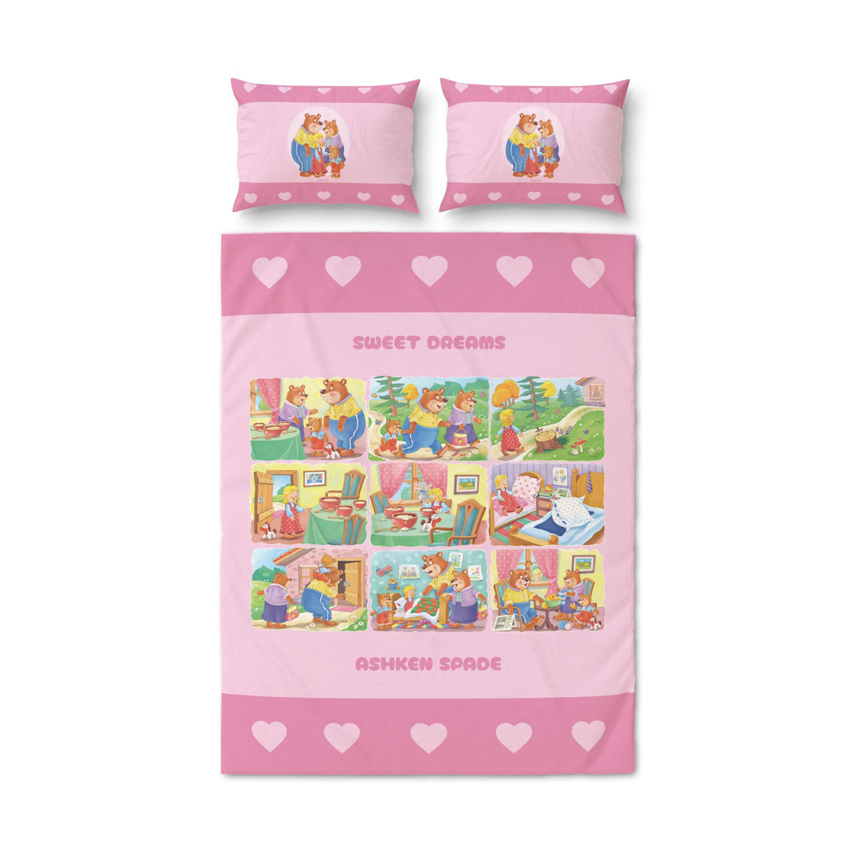 Pink "Sweet Dreams" Ashken Spade Quilt Cover Set
