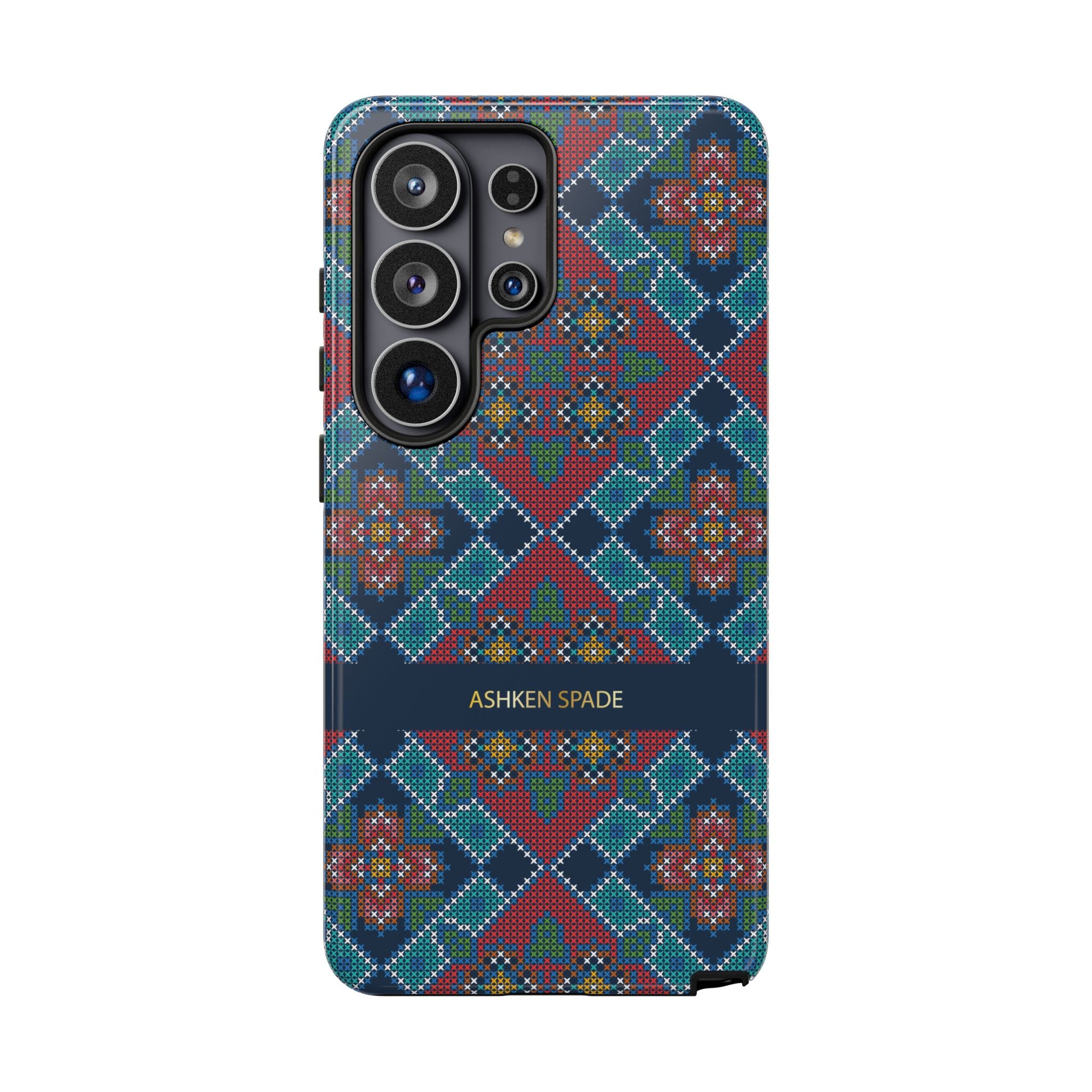 Floral Cross Stitch Phone Case