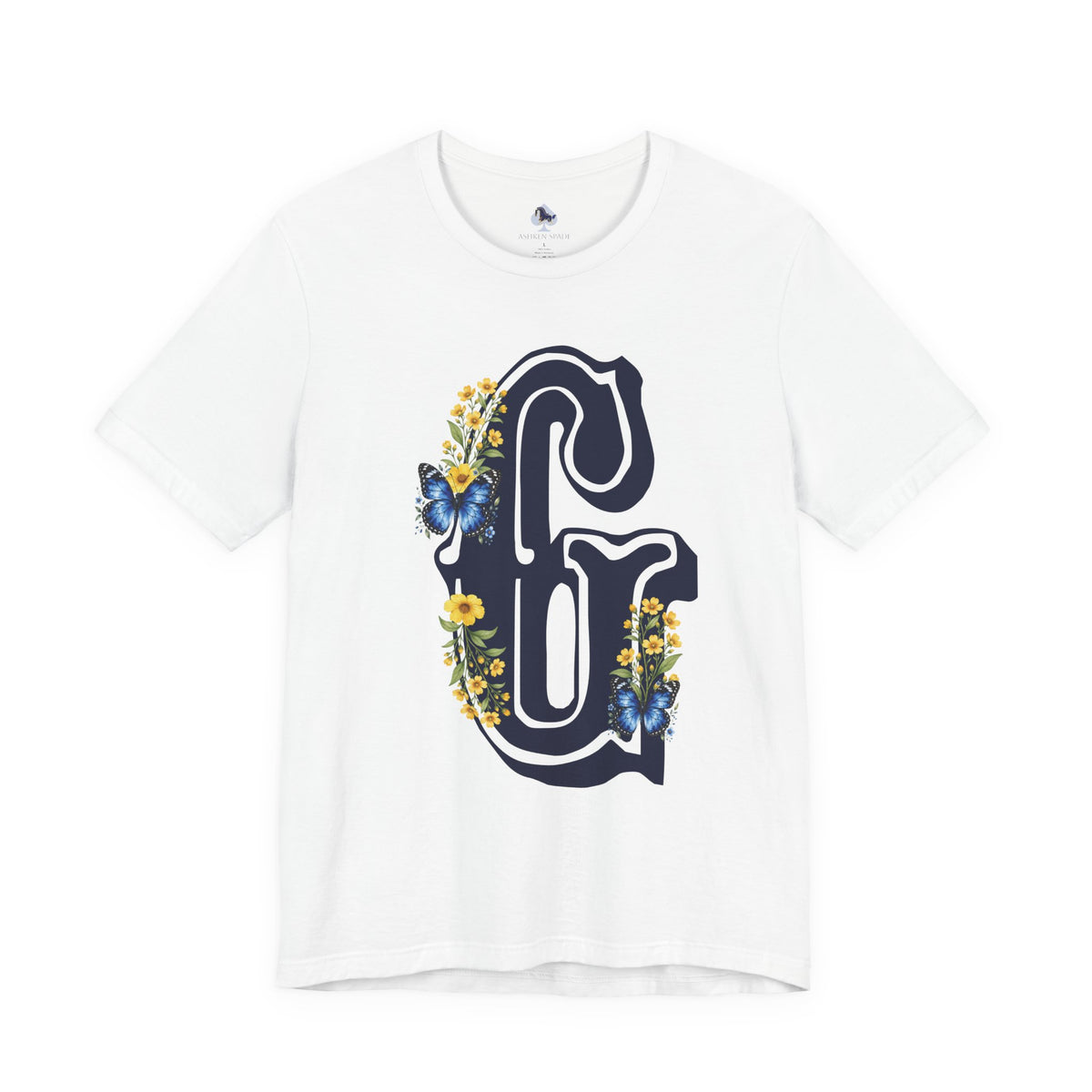 Floral Letter G Monogram T-Shirt
