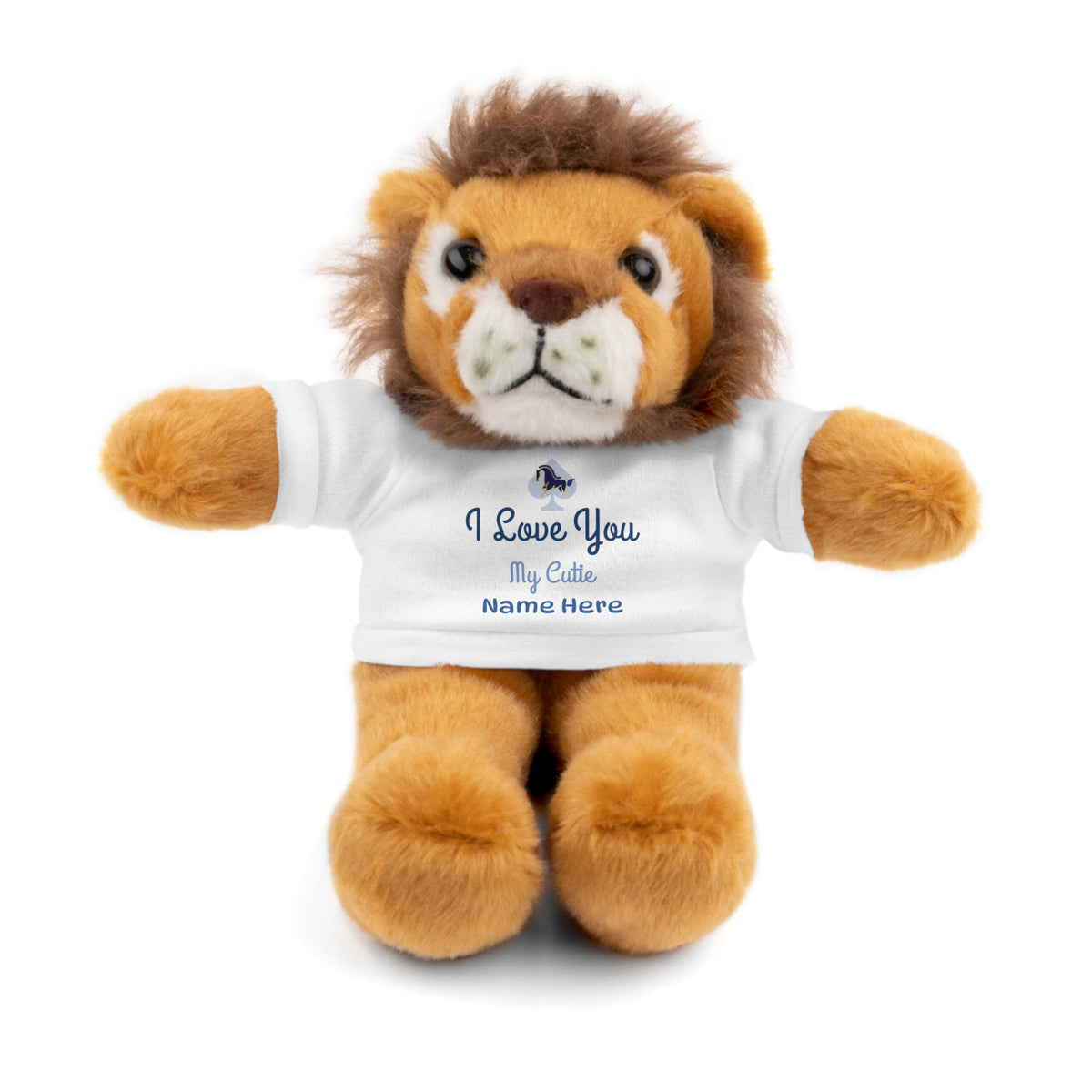 Custom Stuffed Animal with “I Love You” Tee