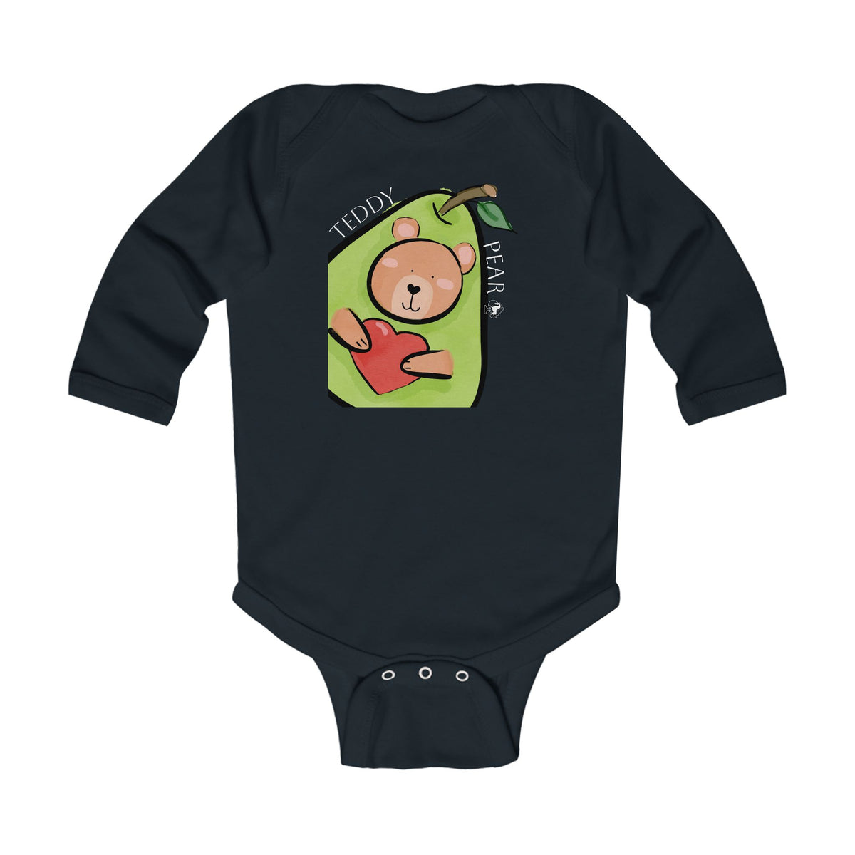 Teddy Pear Long-Sleeve Baby Bodysuit