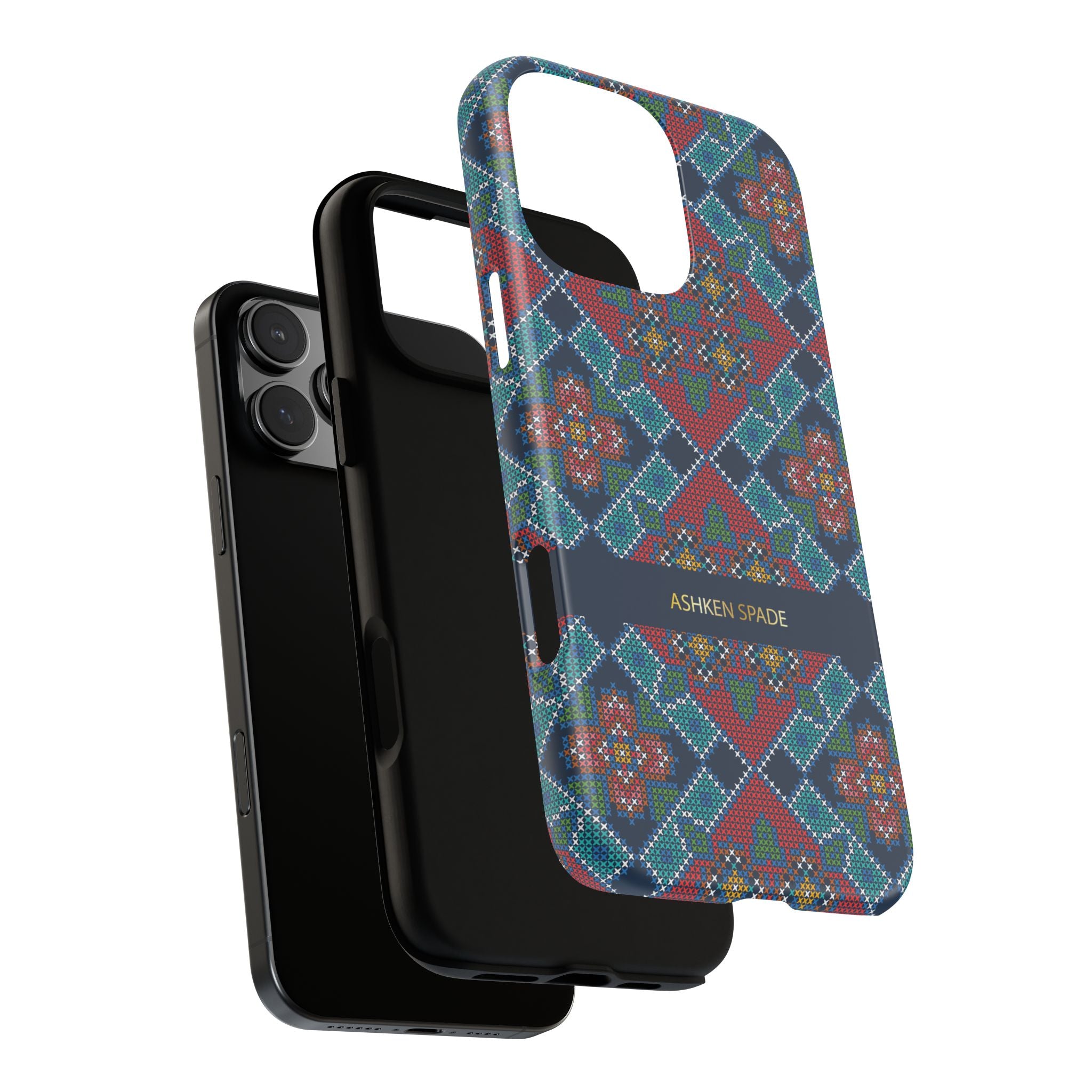 Floral Cross Stitch Phone Case