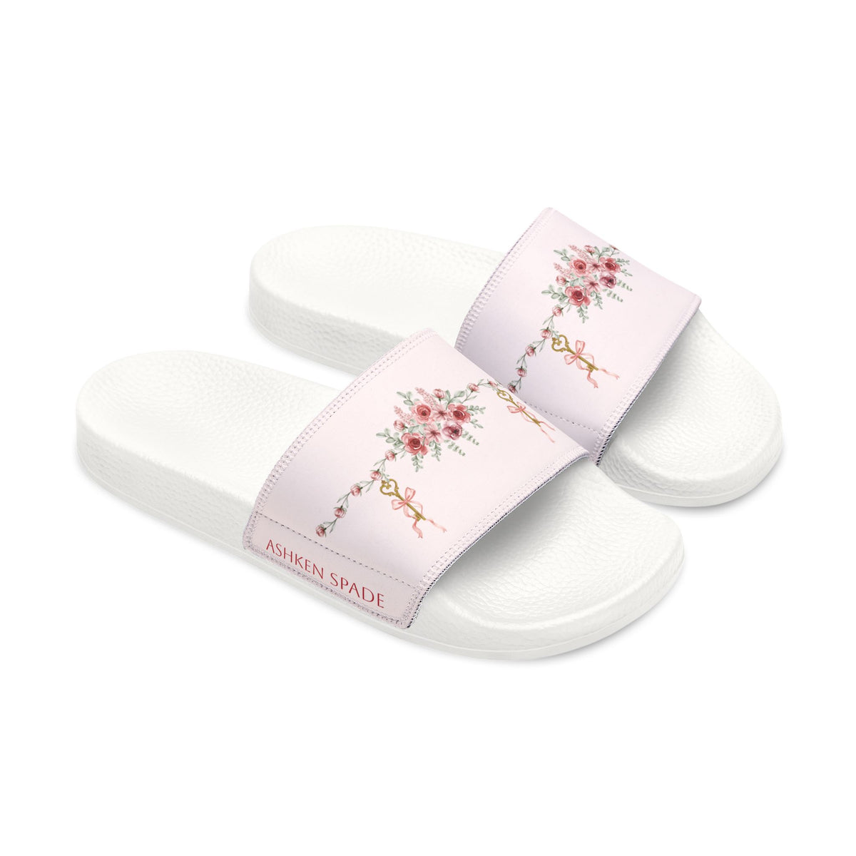 Women's Floral Beaded Slide Sandals