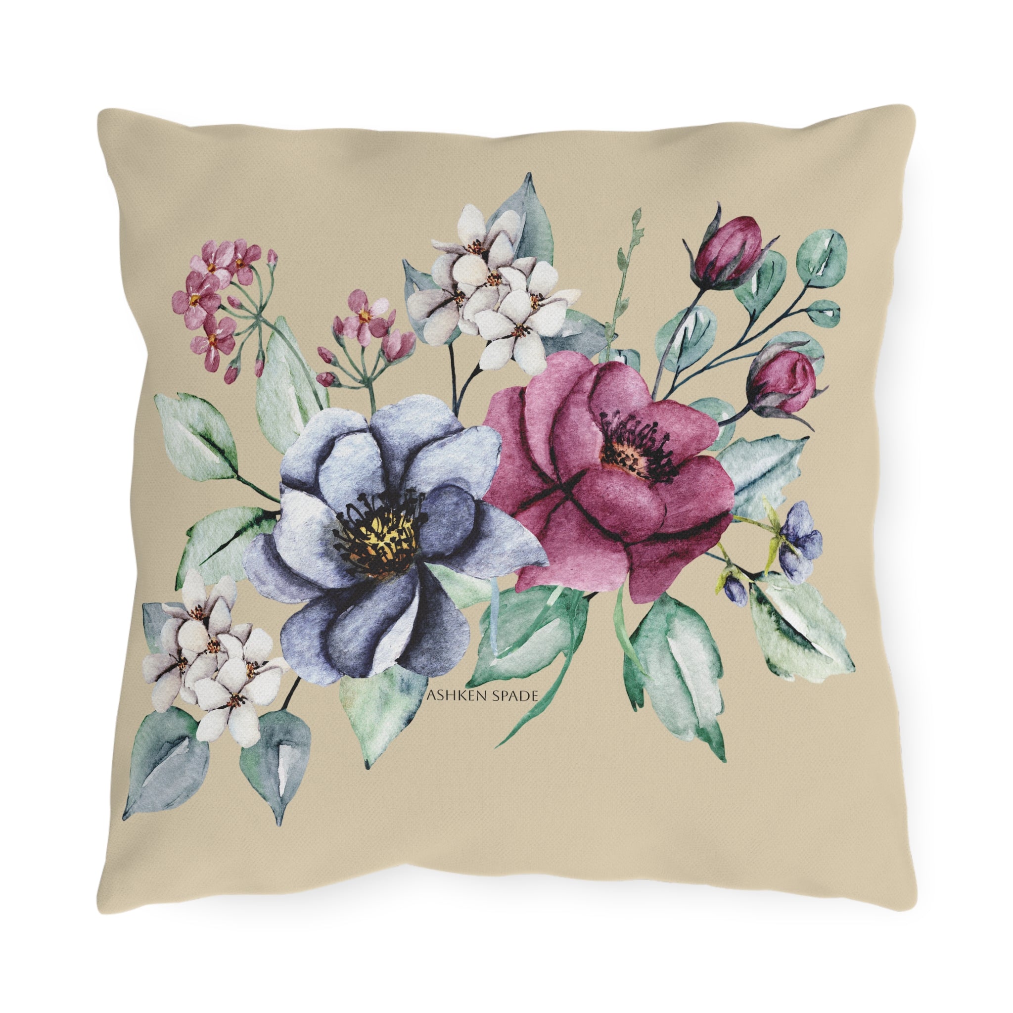 Copy of Gray Cushion With Flower