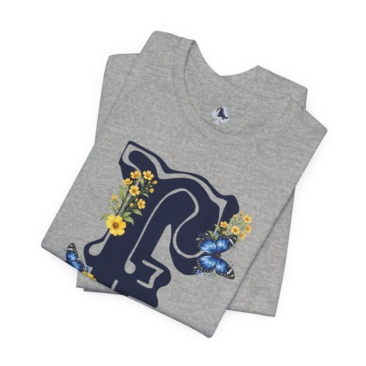Floral Letter F Monogram T-Shirt