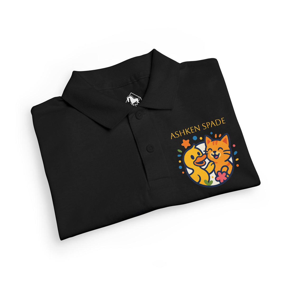 Kids Polo Shirt — Happy Cat & Duck Kids Polo Shirt