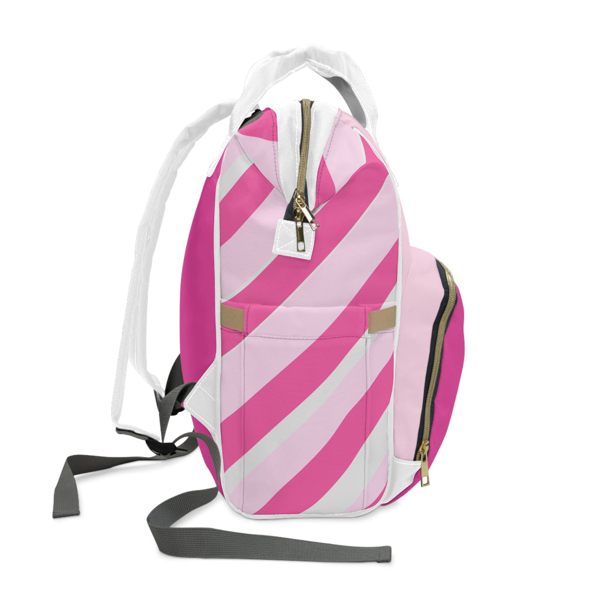 Pink Unicorn Diaper Backpack – Multifunctional Baby Changing Bag with Spade Logo