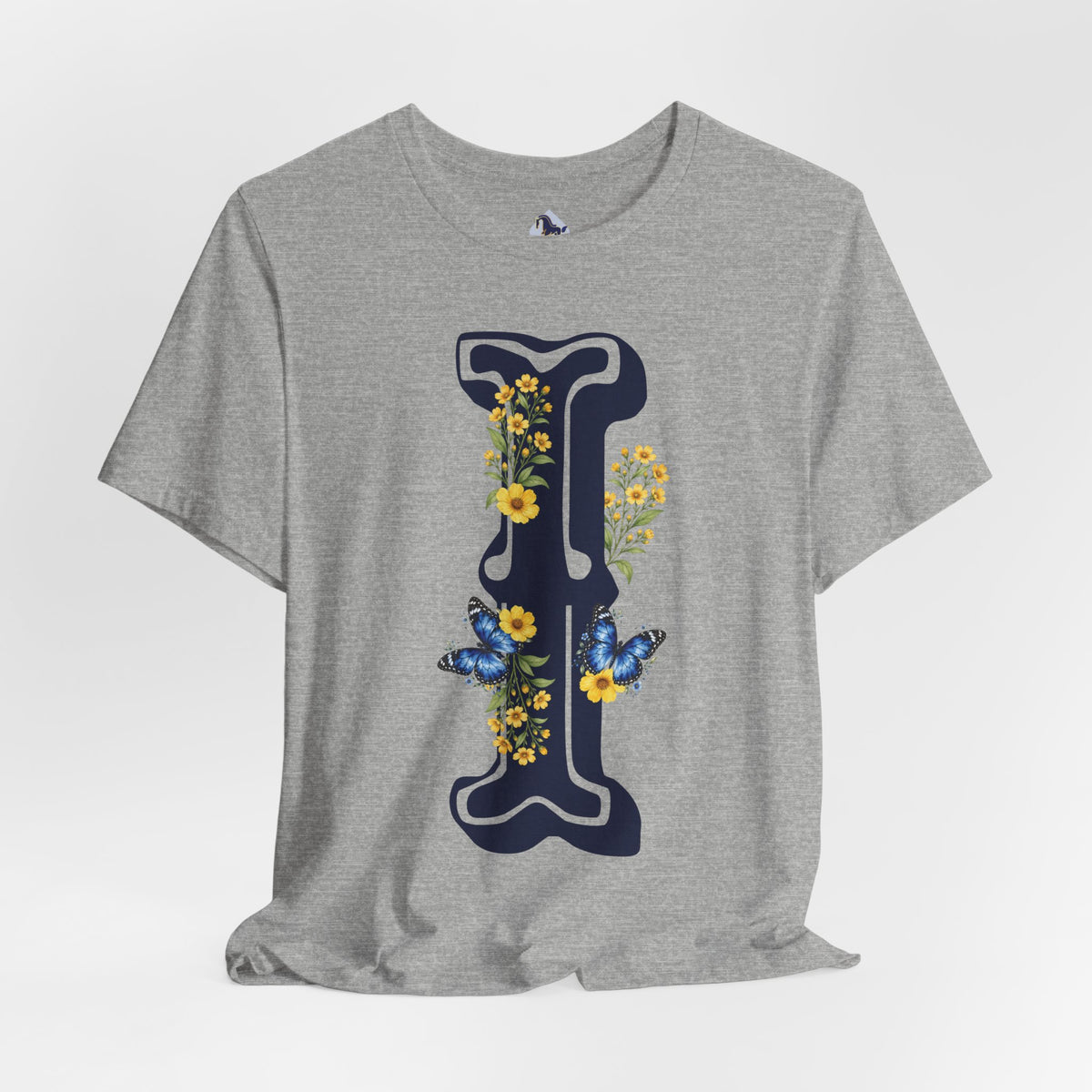 Floral Letter i Monogram T-Shirt